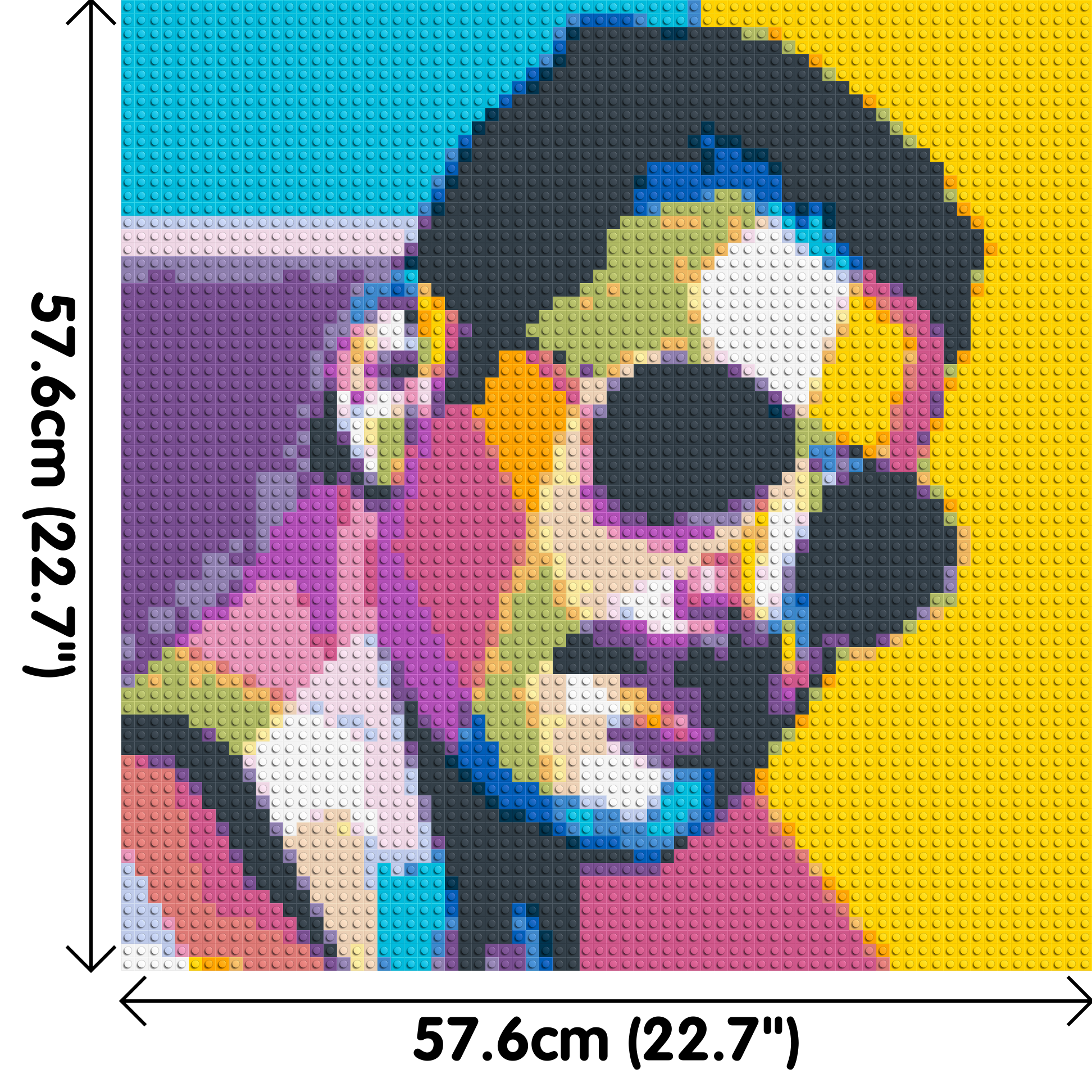 Freddie Mercury - Brick Art Mosaic Kit 3x3 dimensions