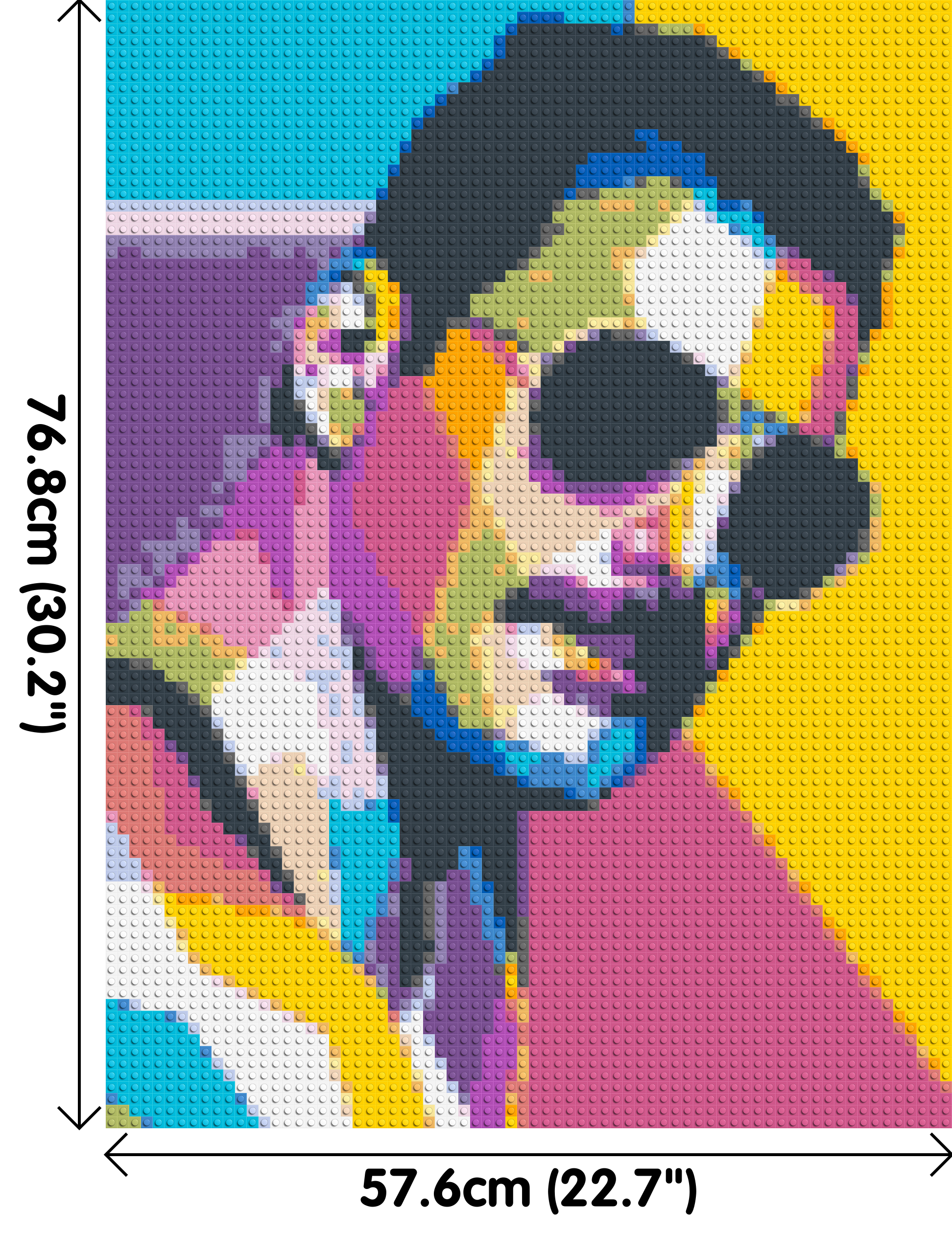 Freddie Mercury - Brick Art Mosaic Kit 3x4 dimensions