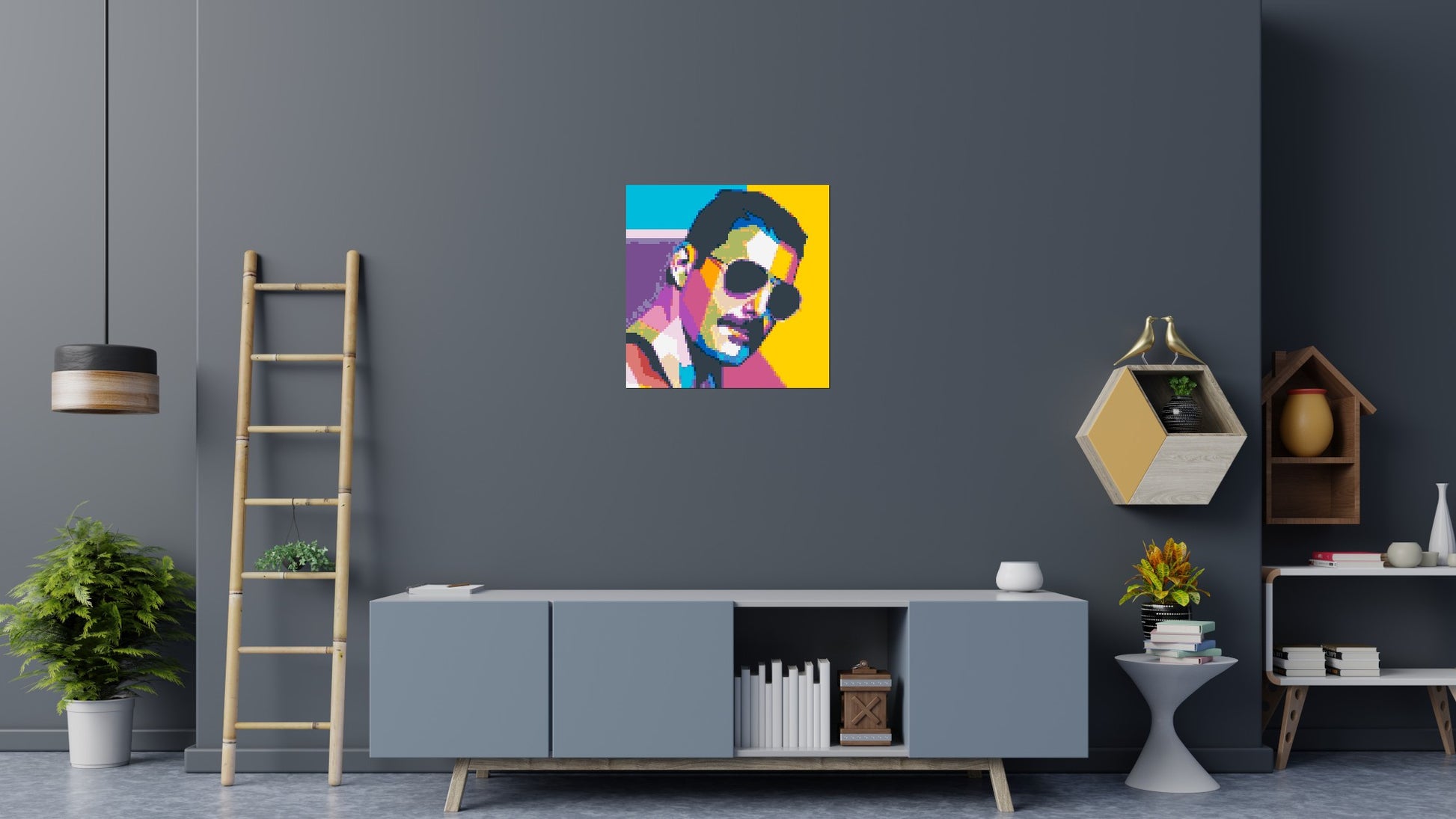 Freddie Mercury - Brick Art Mosaic Kit 4x4 scene