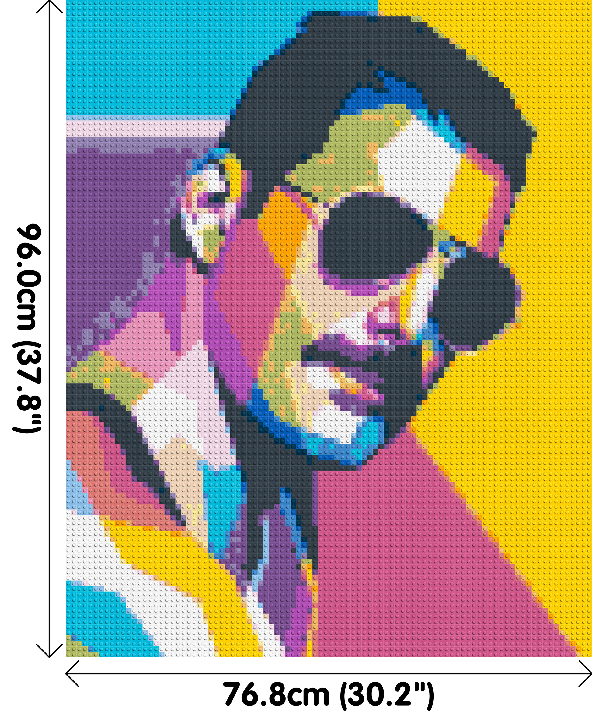 Freddie Mercury - Brick Art Mosaic Kit 4x5 dimensions