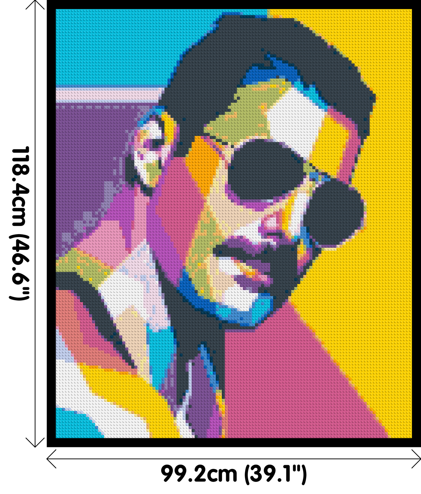 Freddie Mercury - Brick Art Mosaic Kit 5x6 large