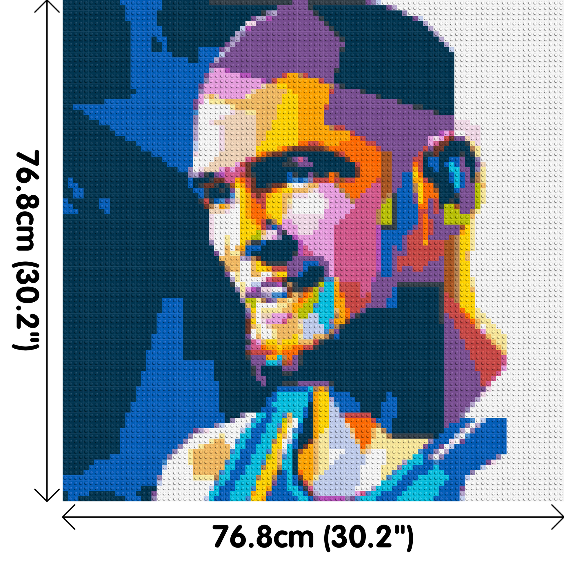 Khabib - Brick Art Mosaic Kit 4x4 dimensions