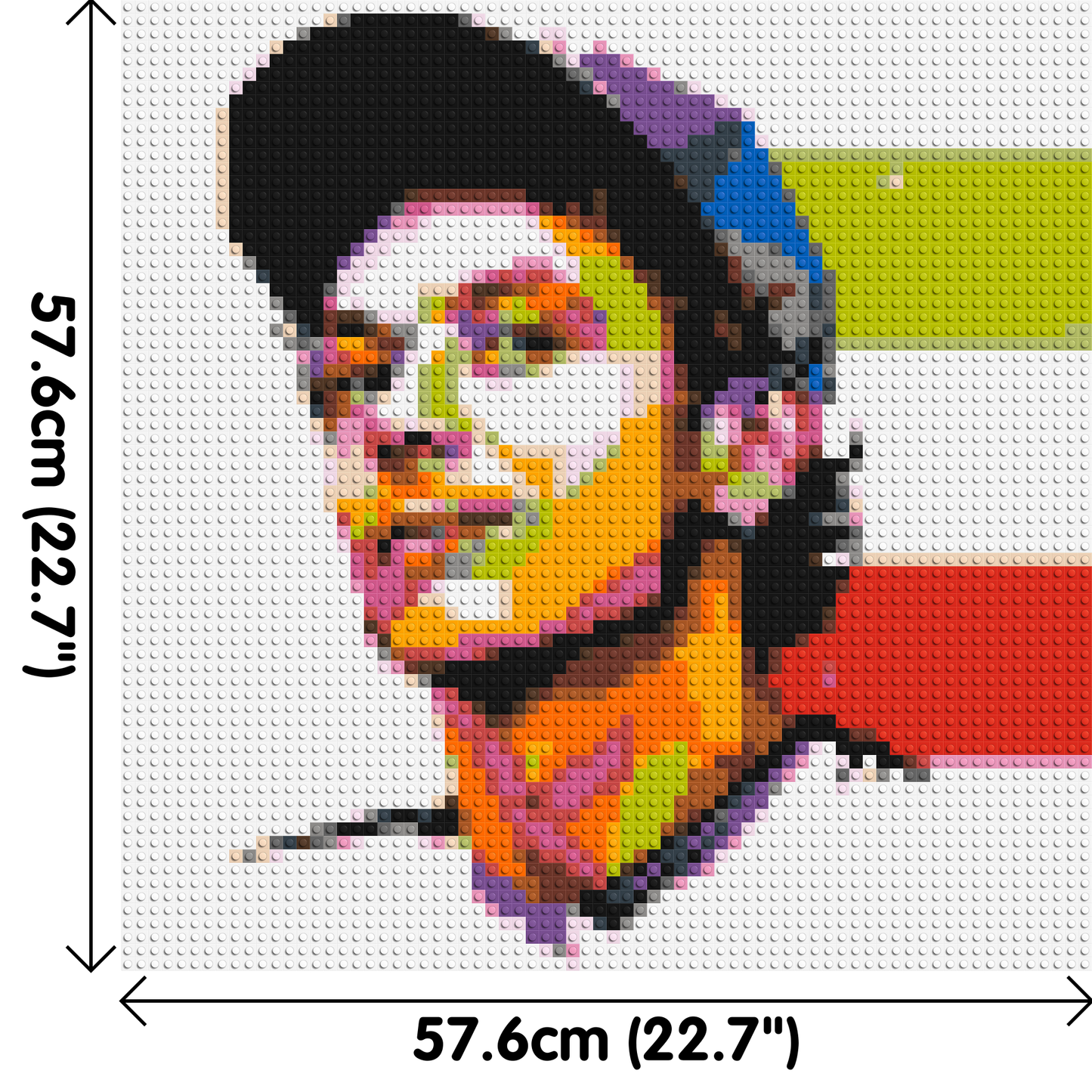 Valentino Rossi #2 - Brick Art Mosaic Kit 3x3 large