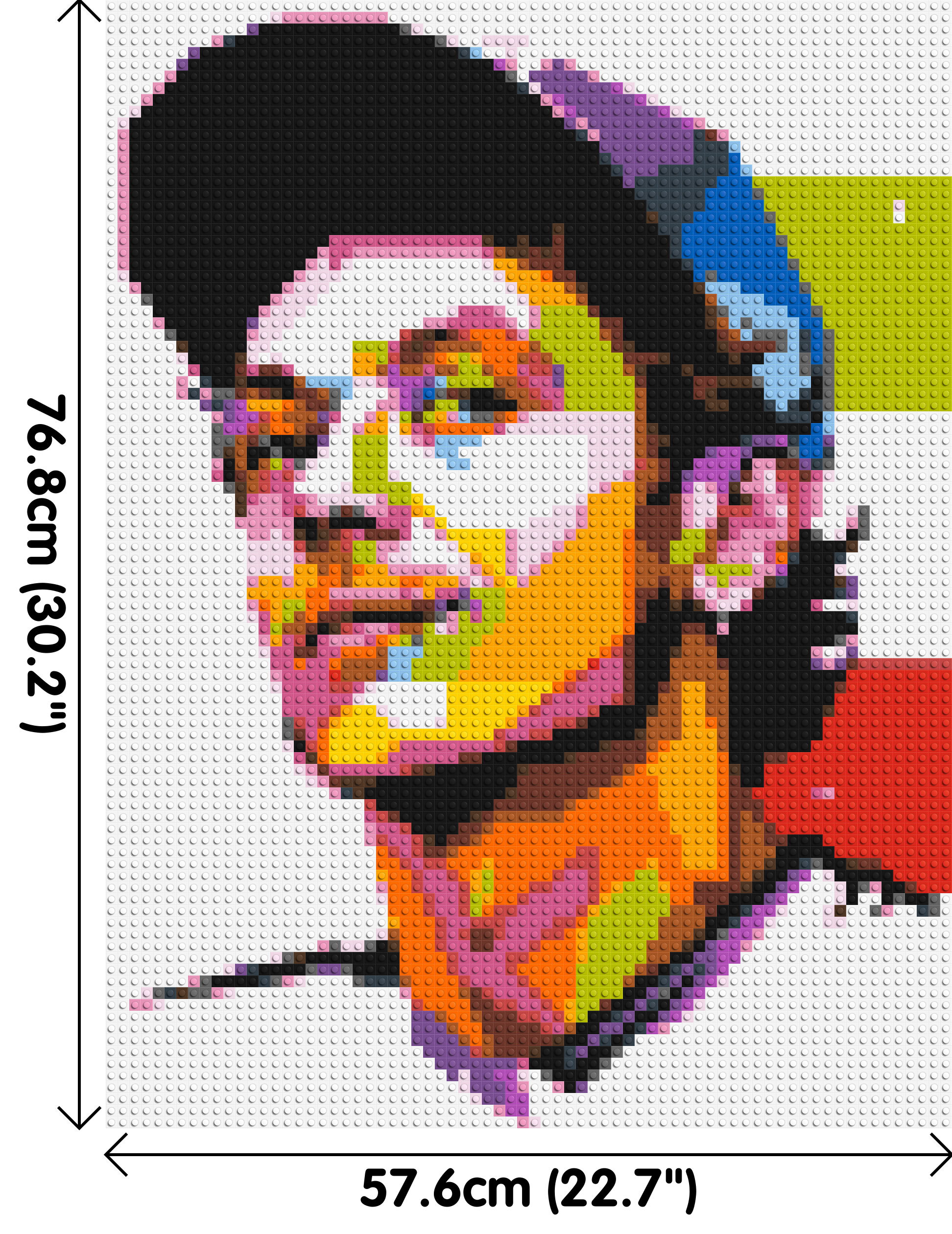 Valentino Rossi #2 - Brick Art Mosaic Kit 3x4 dimensions