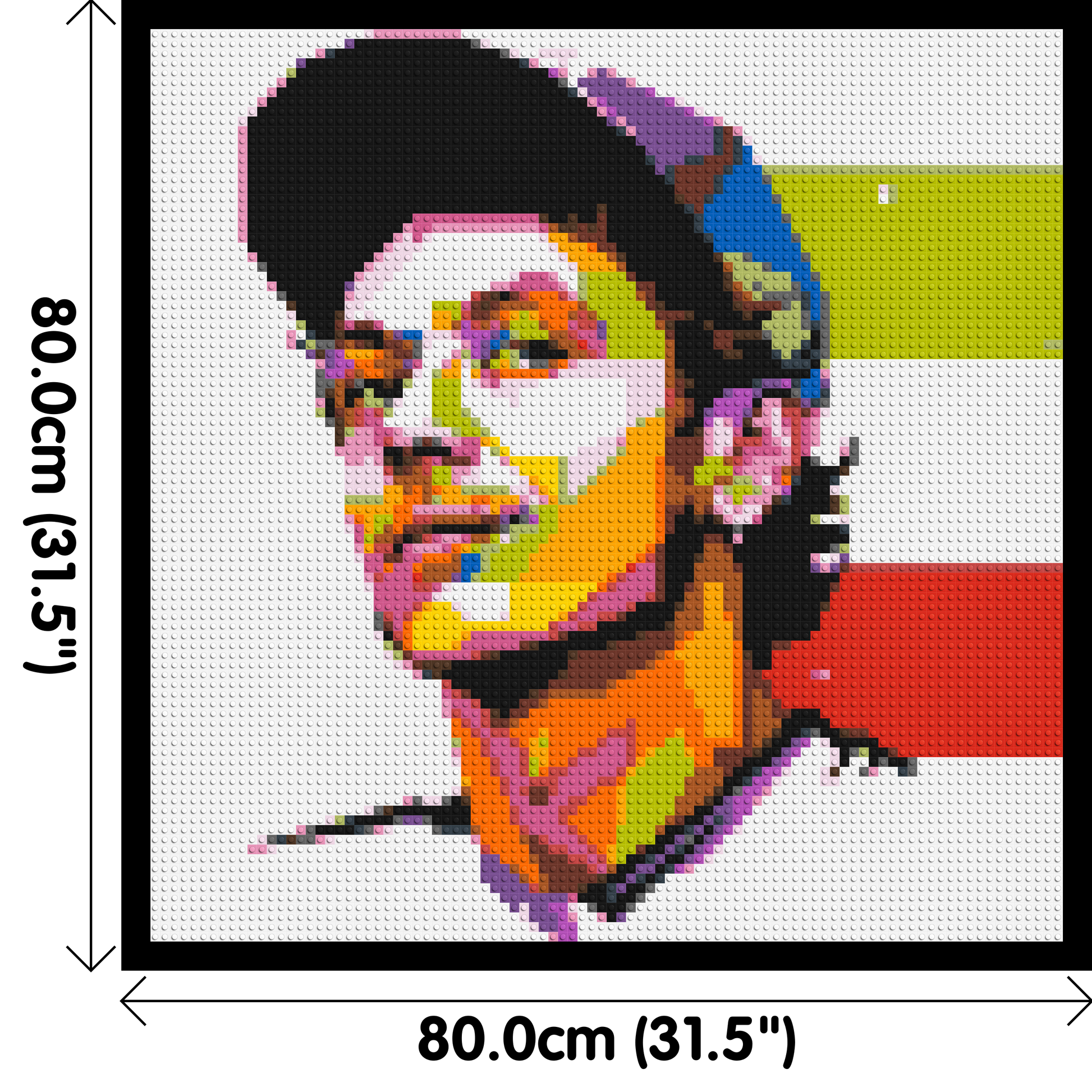 Valentino Rossi #2 - Brick Art Mosaic Kit 4x4 dimensions with frame