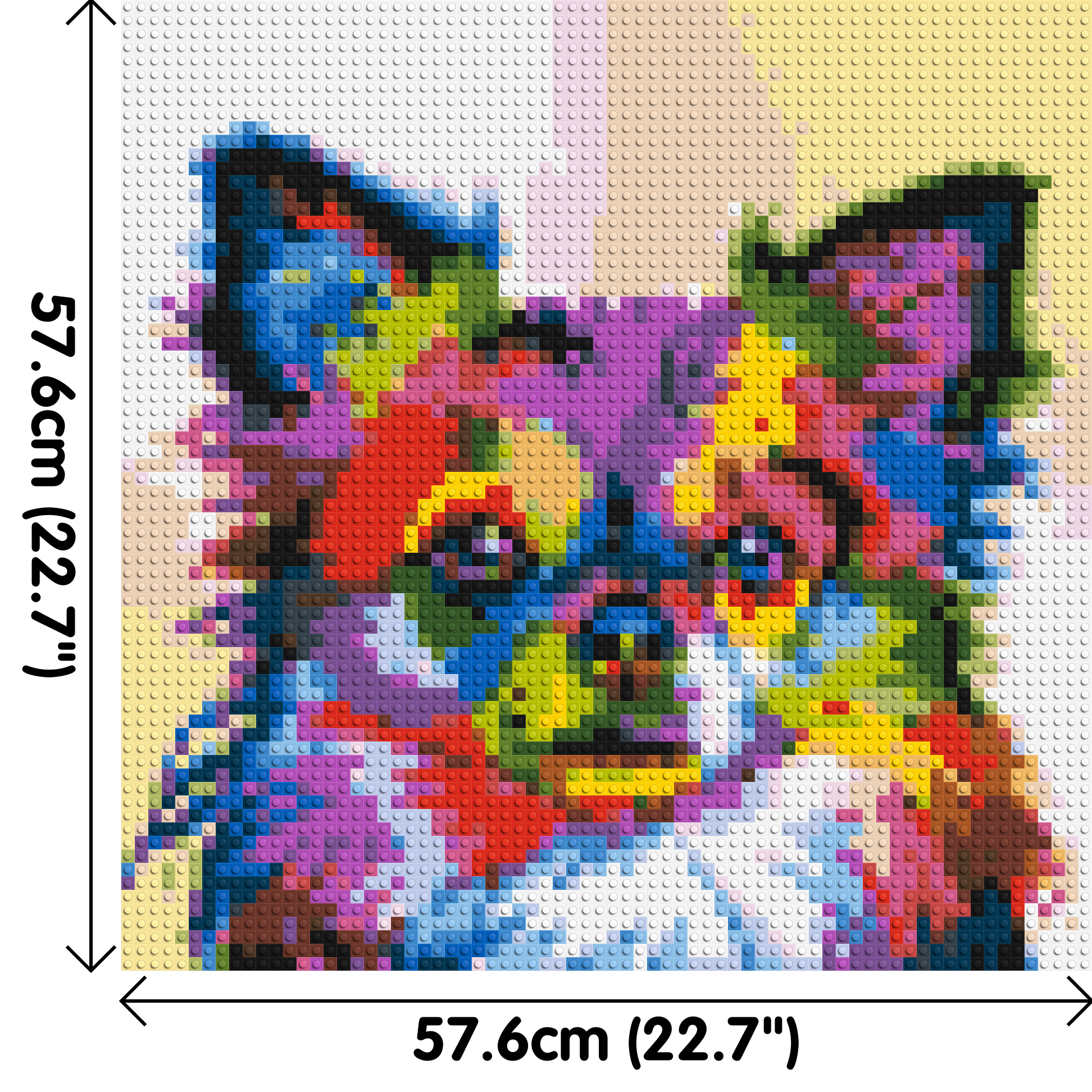 Chihuahua Colourful Pop Art - Brick Art Mosaic Kit 3x3 dimensions