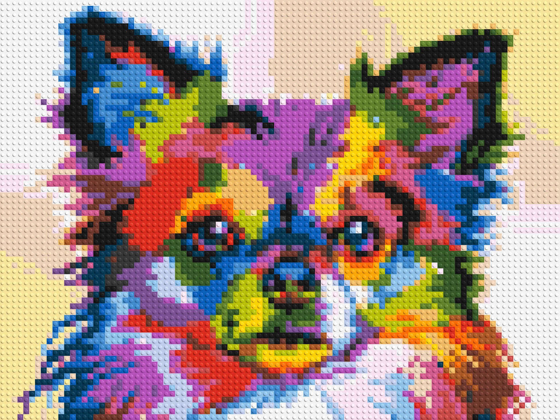 Chihuahua Colourful Pop Art - Brick Art Mosaic Kit 4x3 large