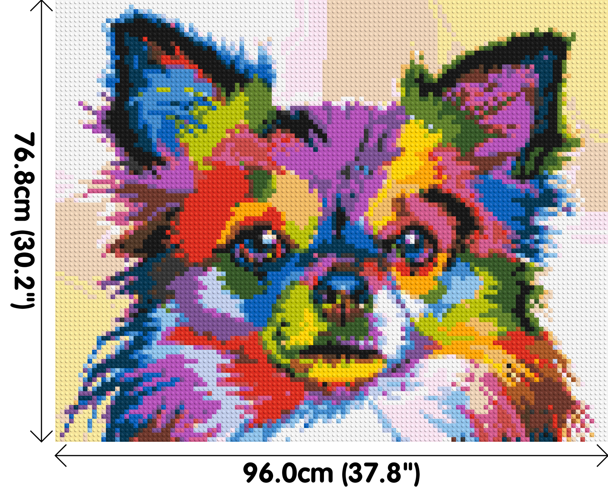 Chihuahua Colourful Pop Art - Brick Art Mosaic Kit 5x4 dimensions