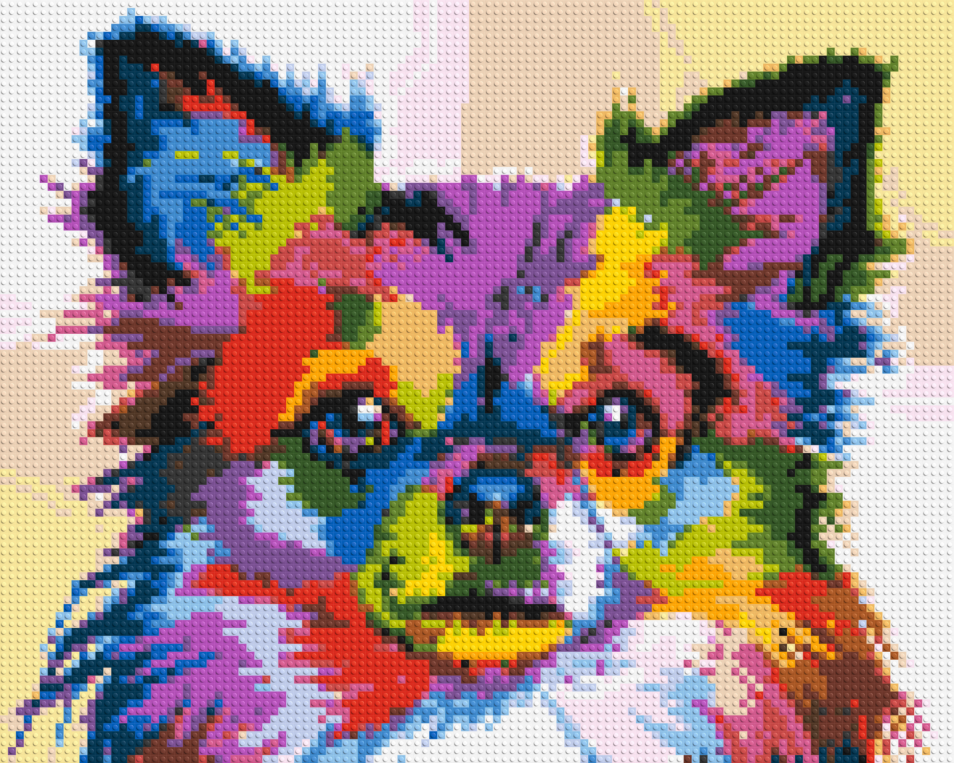 Chihuahua Colourful Pop Art - Brick Art Mosaic Kit 5x4 large