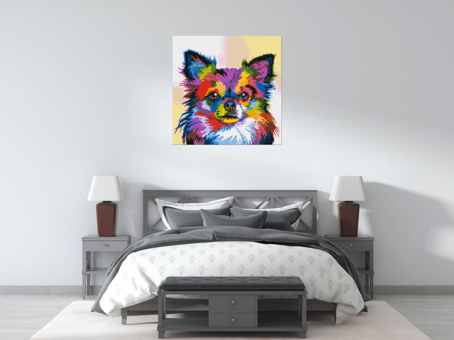 Chihuahua Colourful Pop Art - Brick Art Mosaic Kit 5x5 large