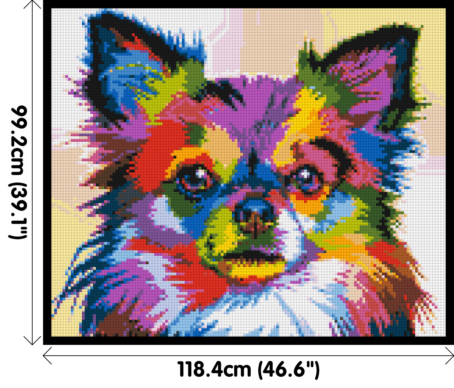 Chihuahua Colourful Pop Art - Brick Art Mosaic Kit 6x5 large