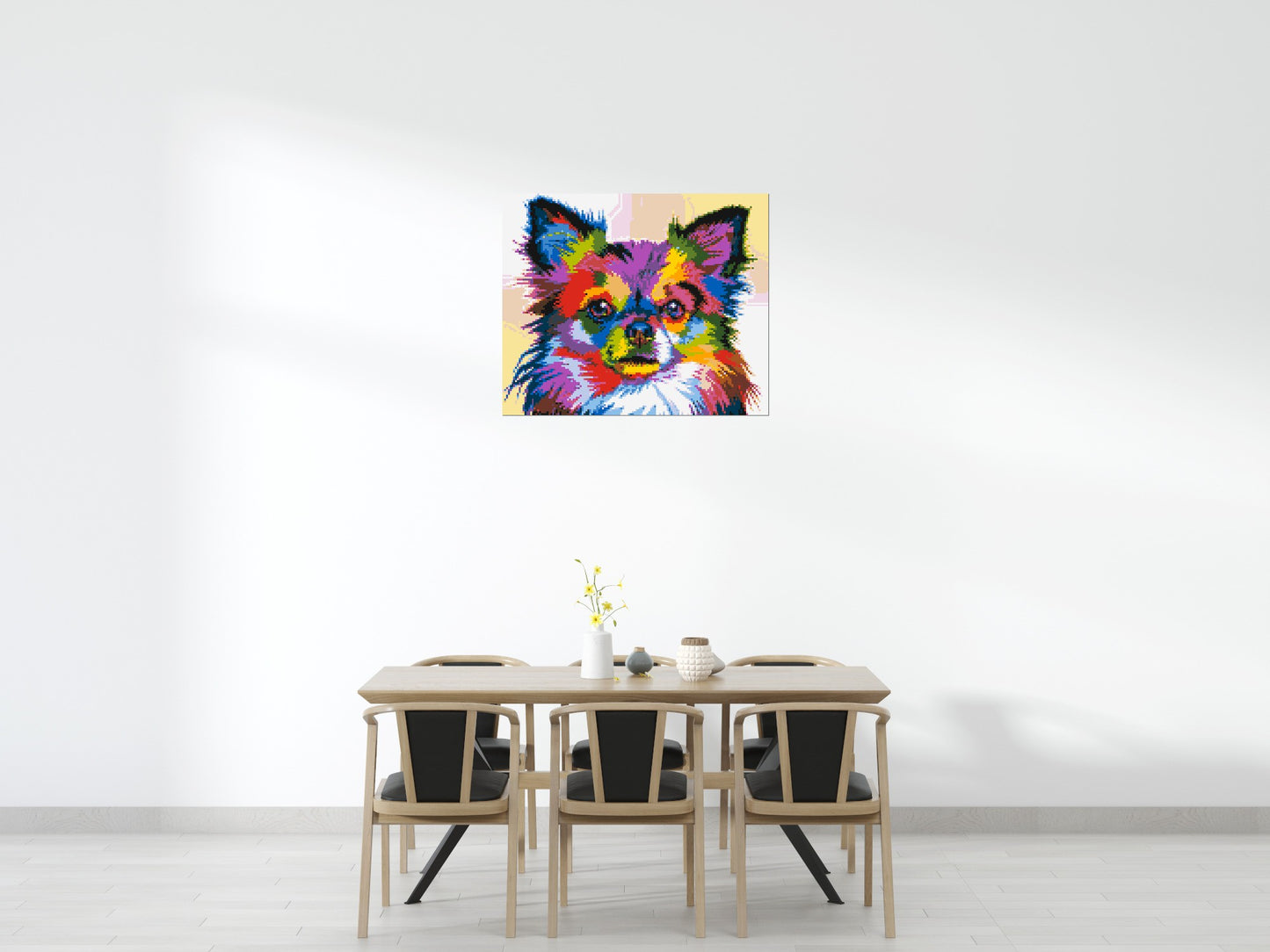 Chihuahua Colourful Pop Art - Brick Art Mosaic Kit 6x5 large