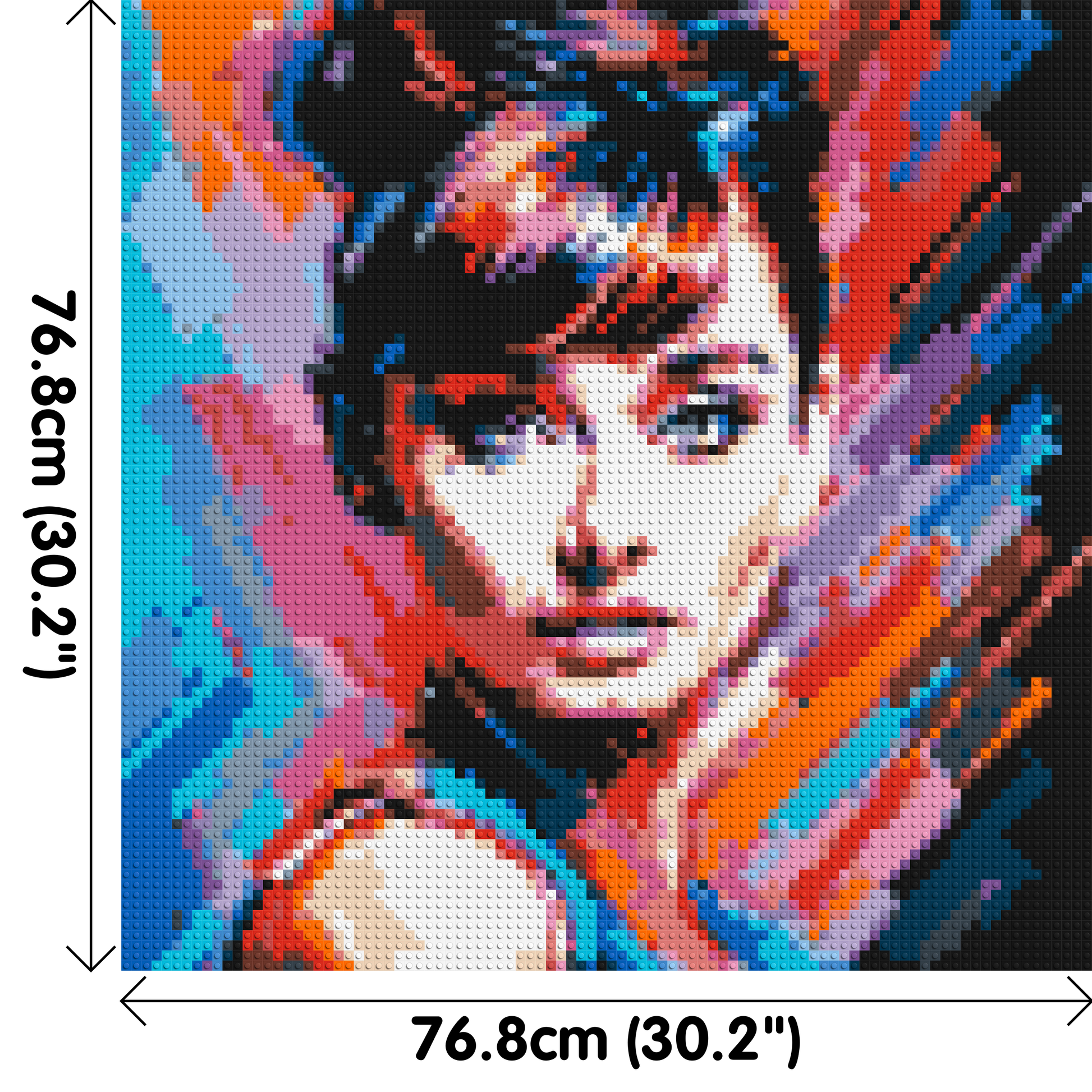 Audrey Hepburn - Brick Art Mosaic Kit 4x4 dimensions