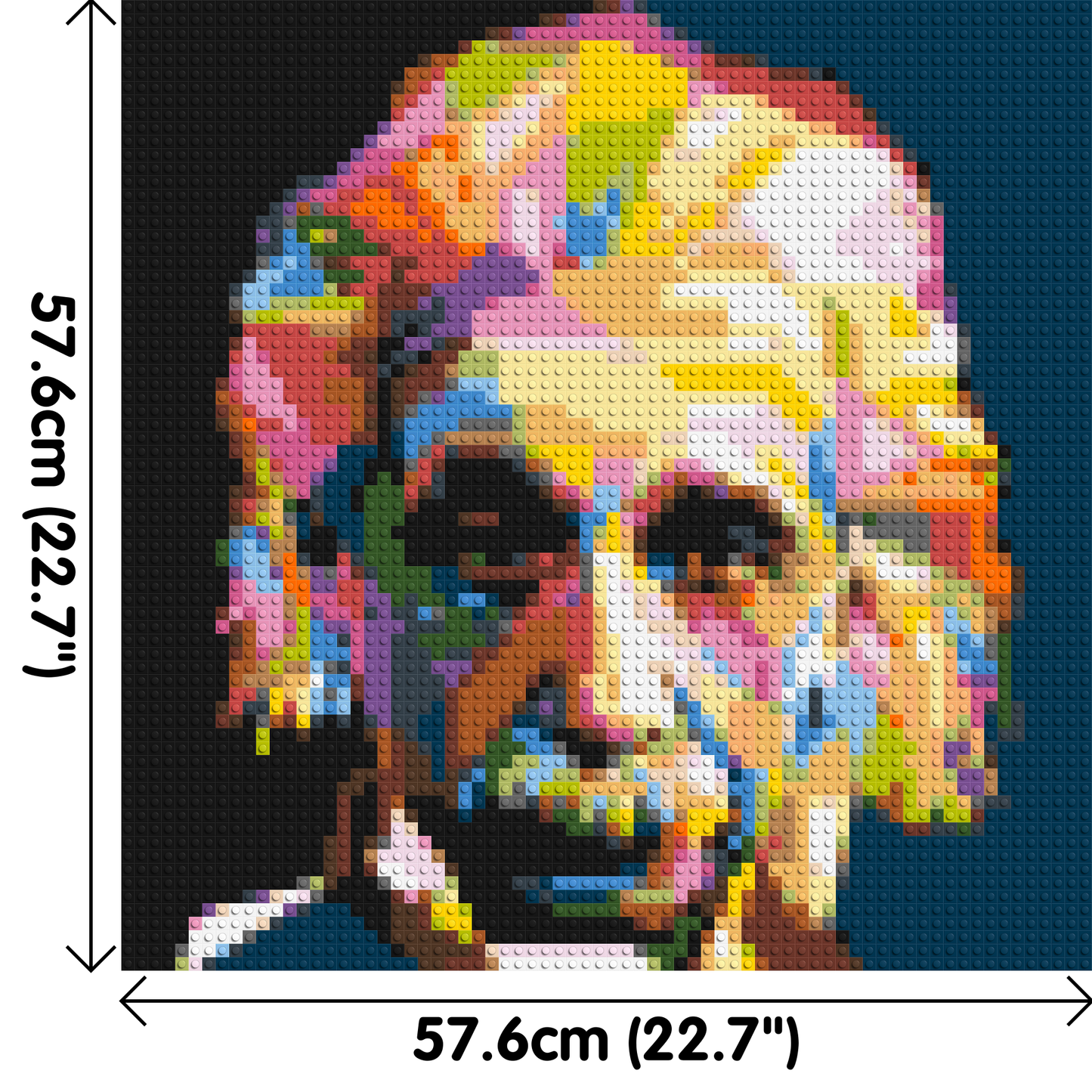 Albert Einstein - Brick Art Mosaic Kit 3x3 large