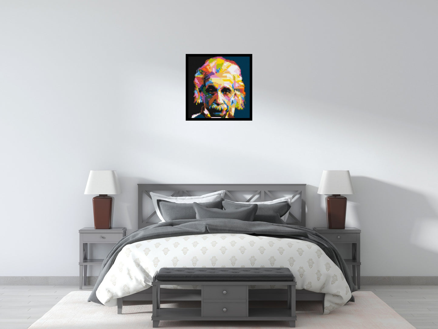 Albert Einstein - Brick Art Mosaic Kit 3x3 large