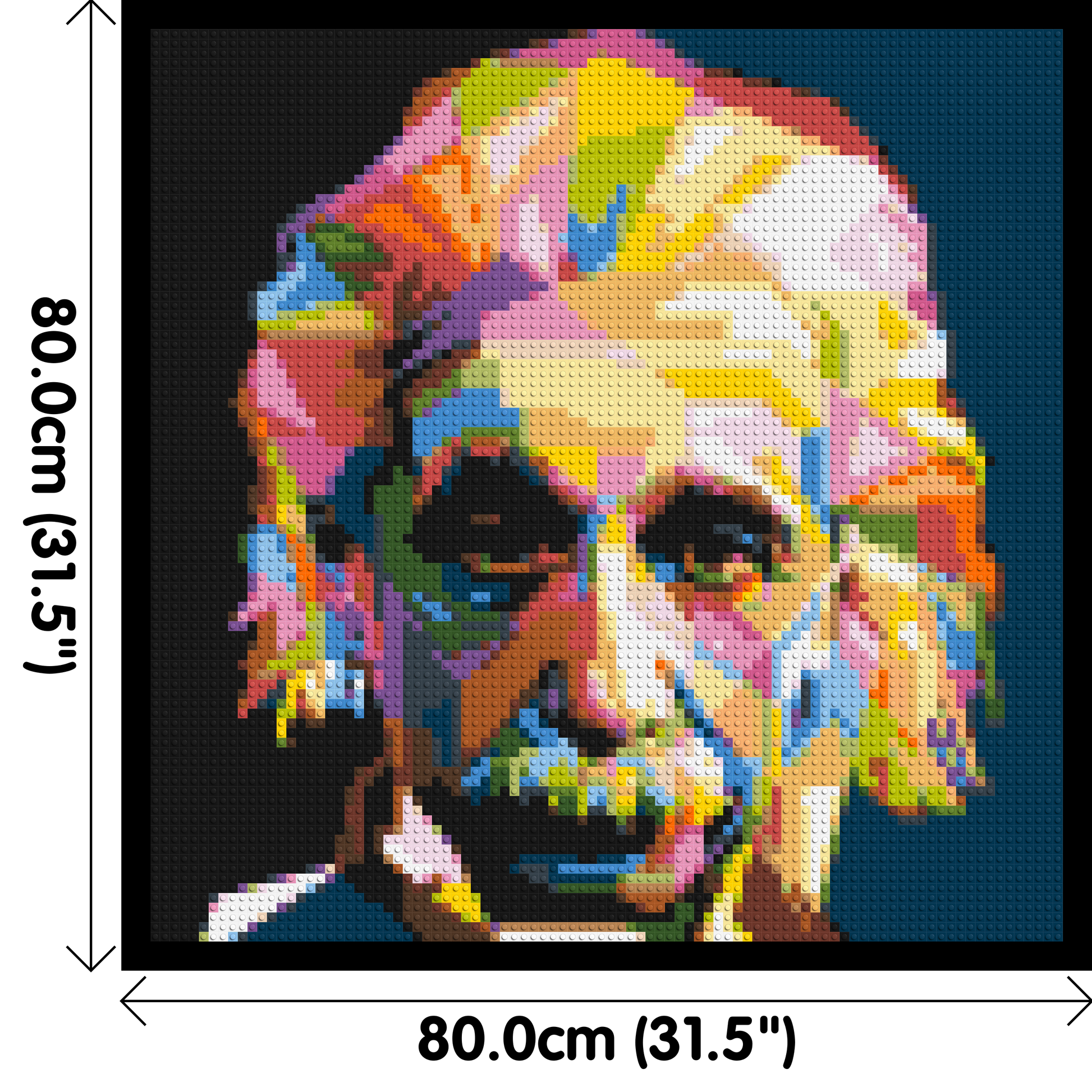 Albert Einstein - Brick Art Mosaic Kit 4x4 dimensions with frame