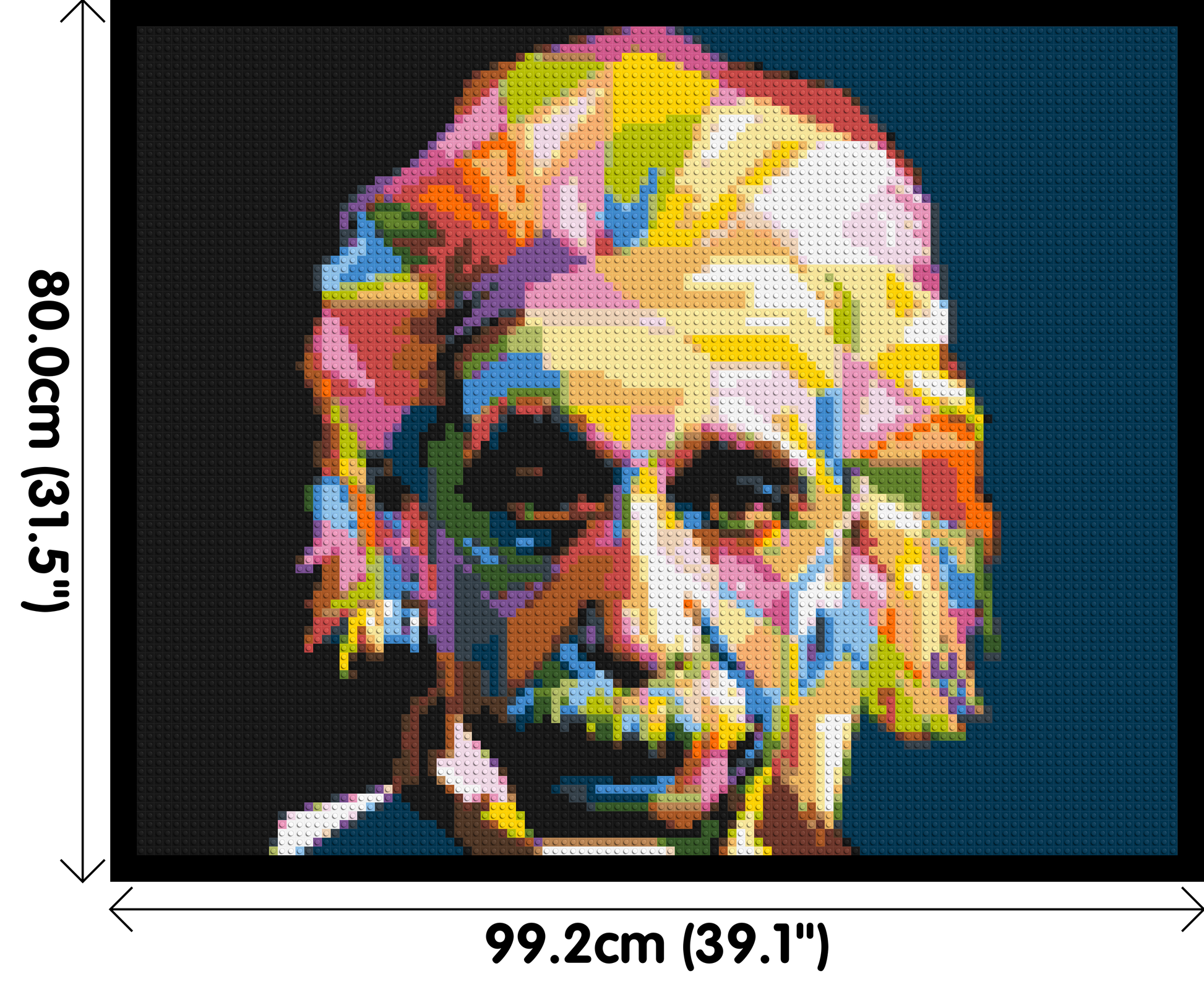 Albert Einstein - Brick Art Mosaic Kit 5x4 dimensions with frame