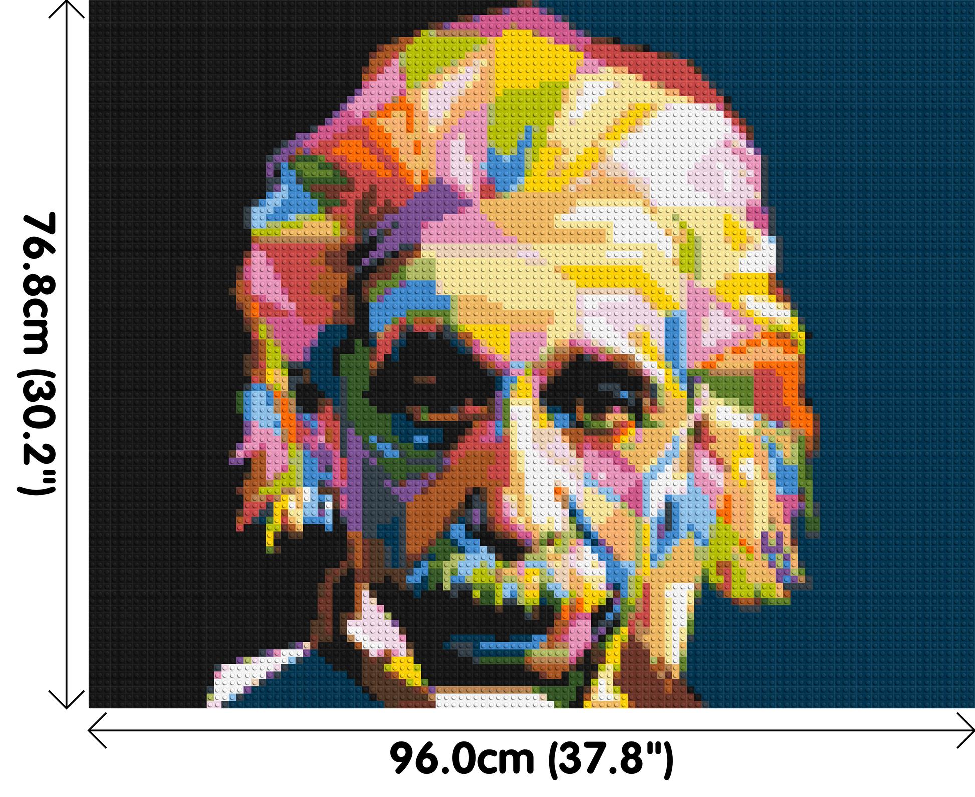 Albert Einstein - Brick Art Mosaic Kit 5x4 dimensions