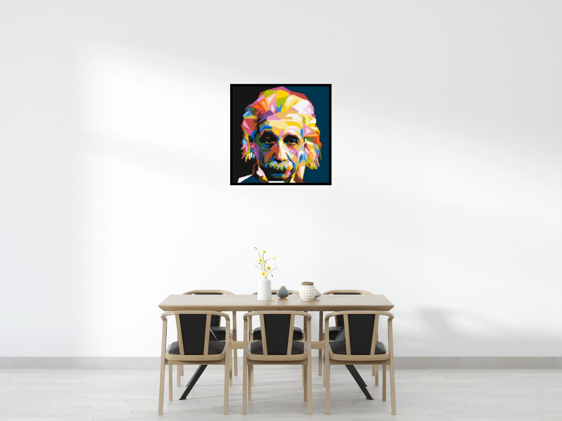 Albert Einstein - Brick Art Mosaic Kit 5x5 scene with frame