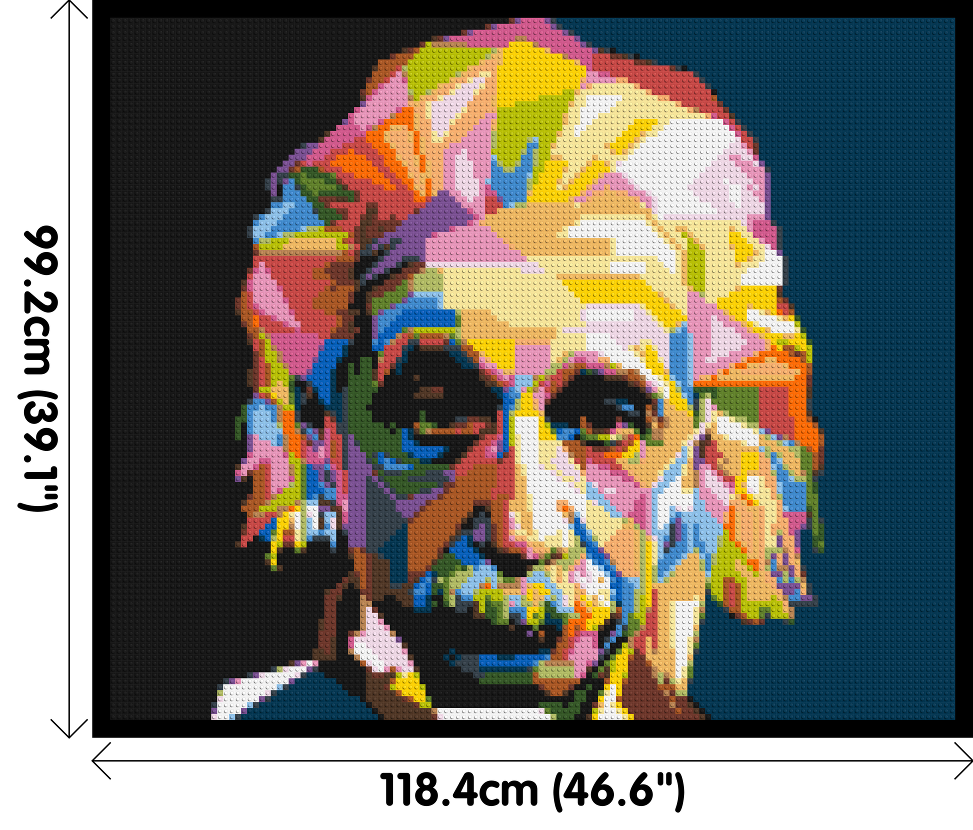 Albert Einstein - Brick Art Mosaic Kit 6x5 dimensions with frame