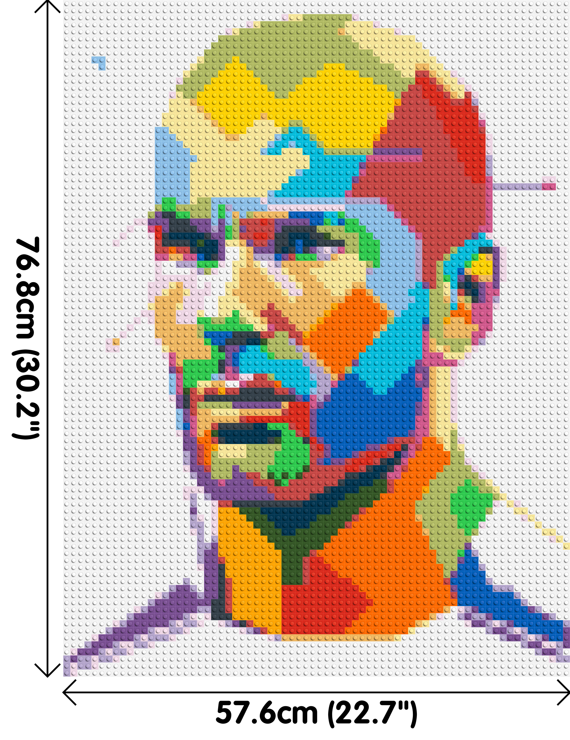 Zidane - Brick Art Mosaic Kit 3x4 dimensions