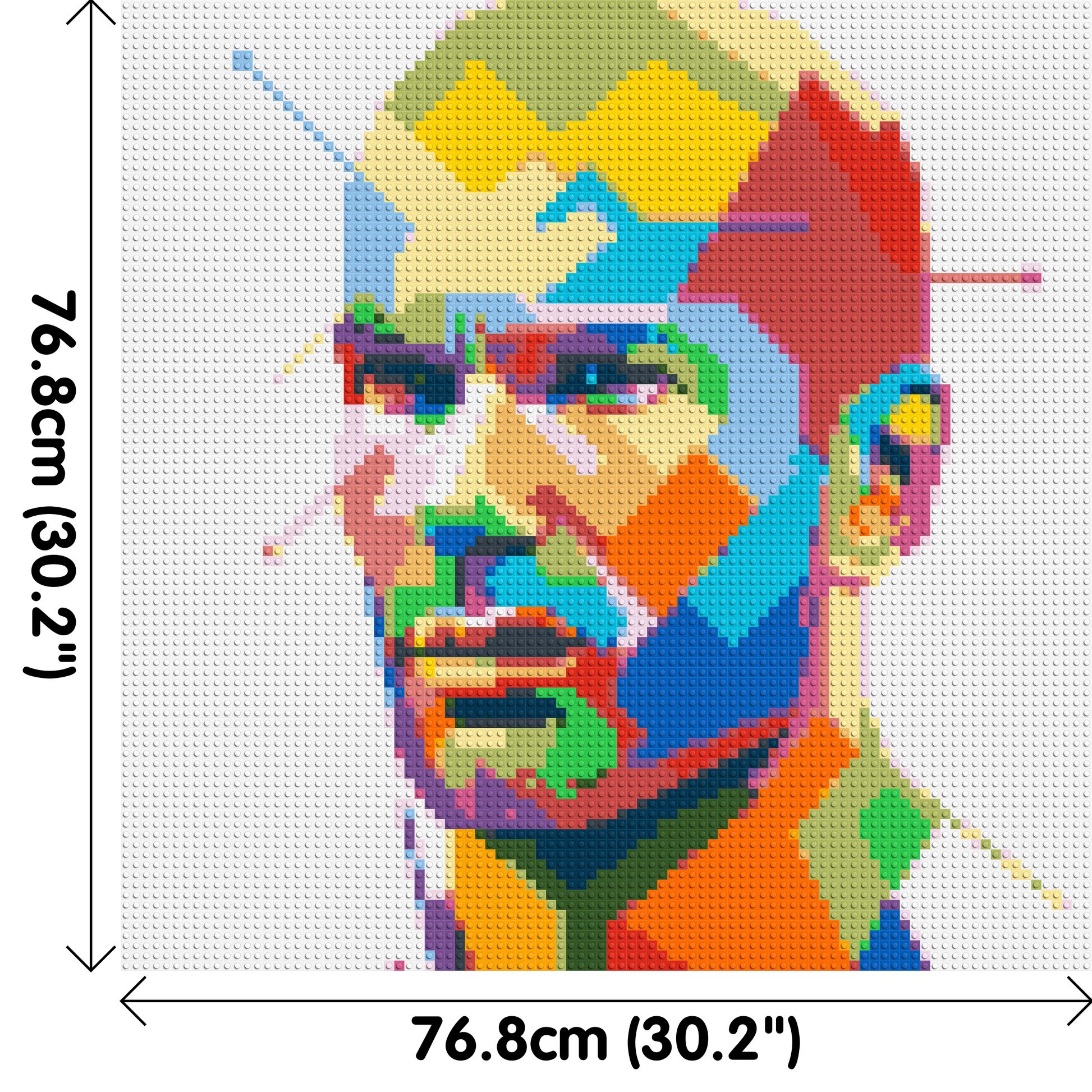 Zidane - Brick Art Mosaic Kit 4x4 dimensions