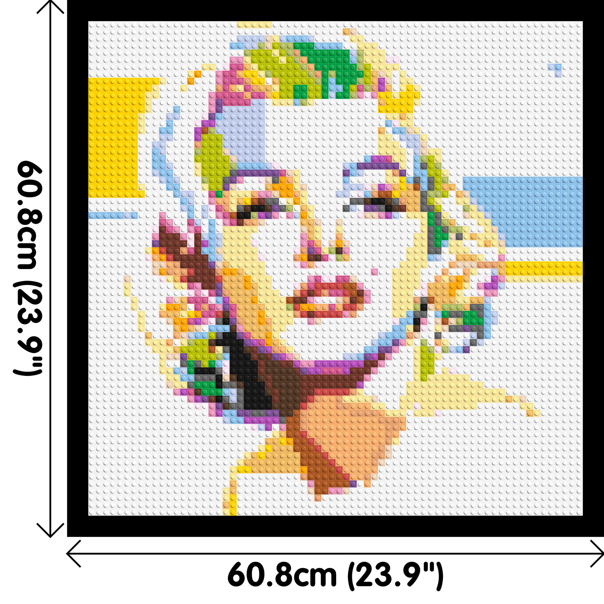 Marilyn Monroe - Brick Art Mosaic Kit 3x3 dimensions with frame