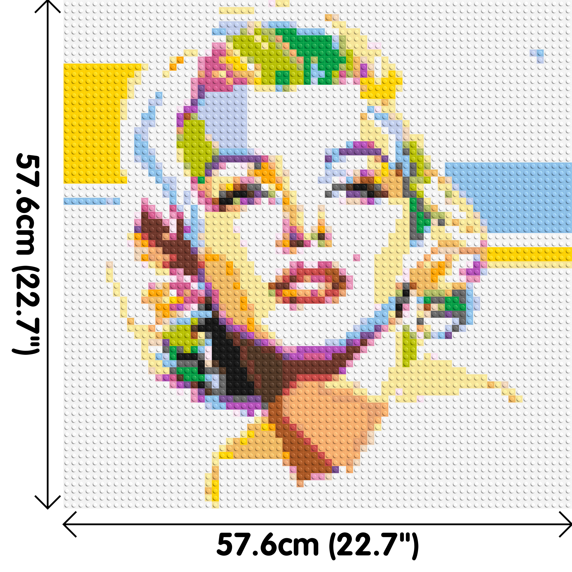 Marilyn Monroe - Brick Art Mosaic Kit 3x3 dimensions