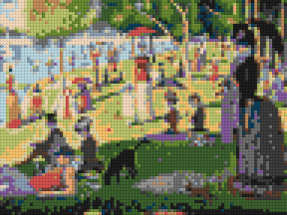 A Sunday Afternoon on the Island of La Grande Jatte By Georges Seurat - Brick Art Mosaic Kit 4x3 large