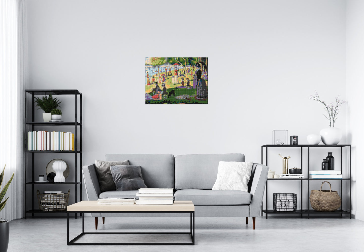 A Sunday Afternoon on the Island of La Grande Jatte By Georges Seurat - Brick Art Mosaic Kit 4x3 large