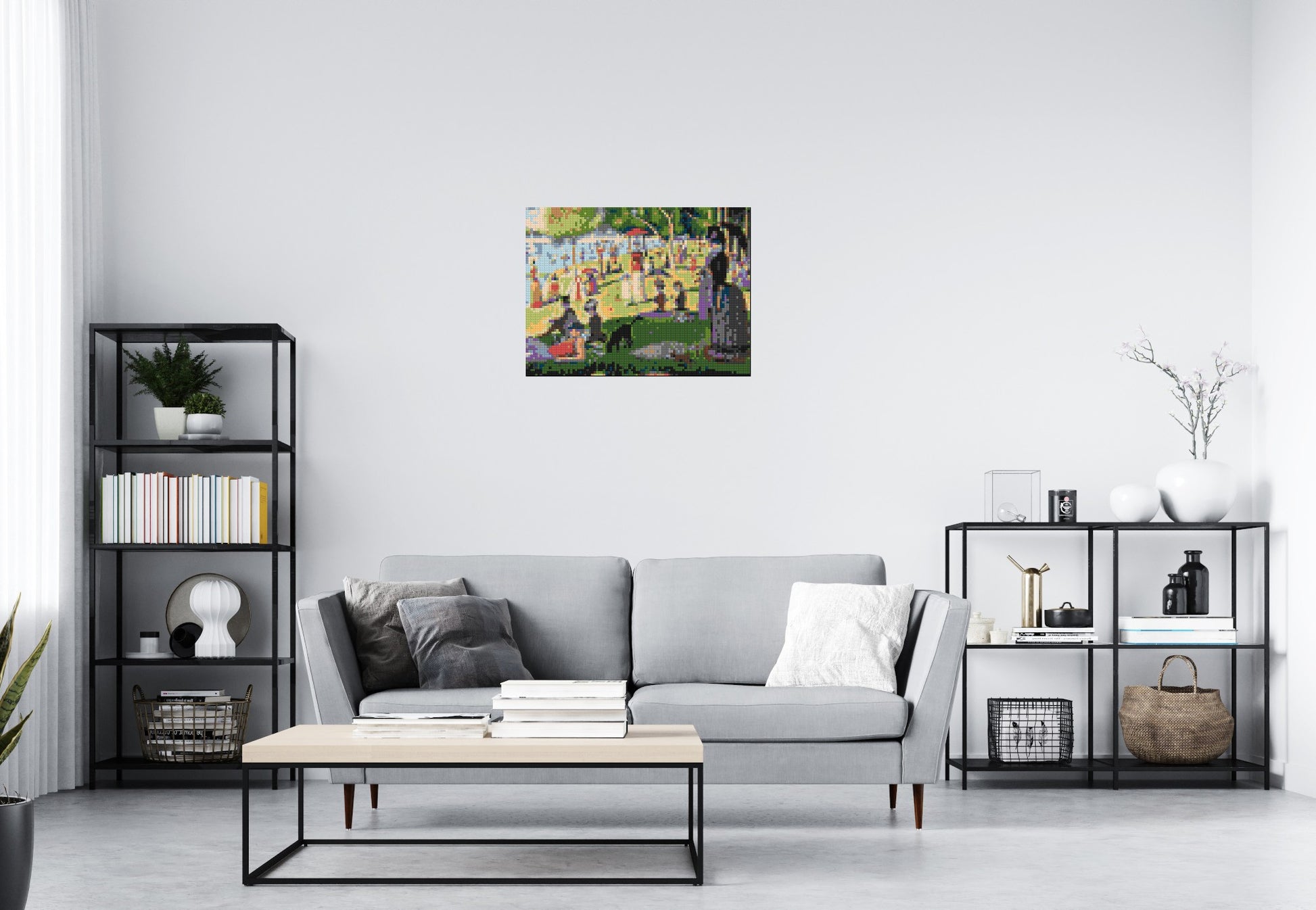 A Sunday Afternoon on the Island of La Grande Jatte By Georges Seurat - Brick Art Mosaic Kit 4x3 scene