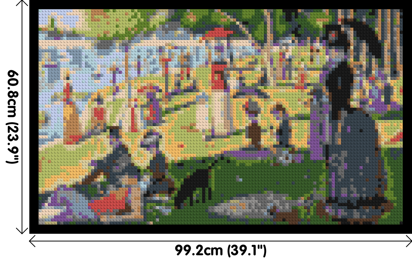 A Sunday Afternoon on the Island of La Grande Jatte By Georges Seurat - Brick Art Mosaic Kit 5x3 large