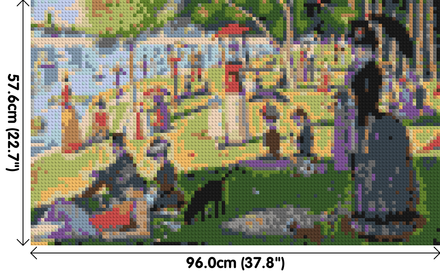 A Sunday Afternoon on the Island of La Grande Jatte By Georges Seurat - Brick Art Mosaic Kit 5x3 large