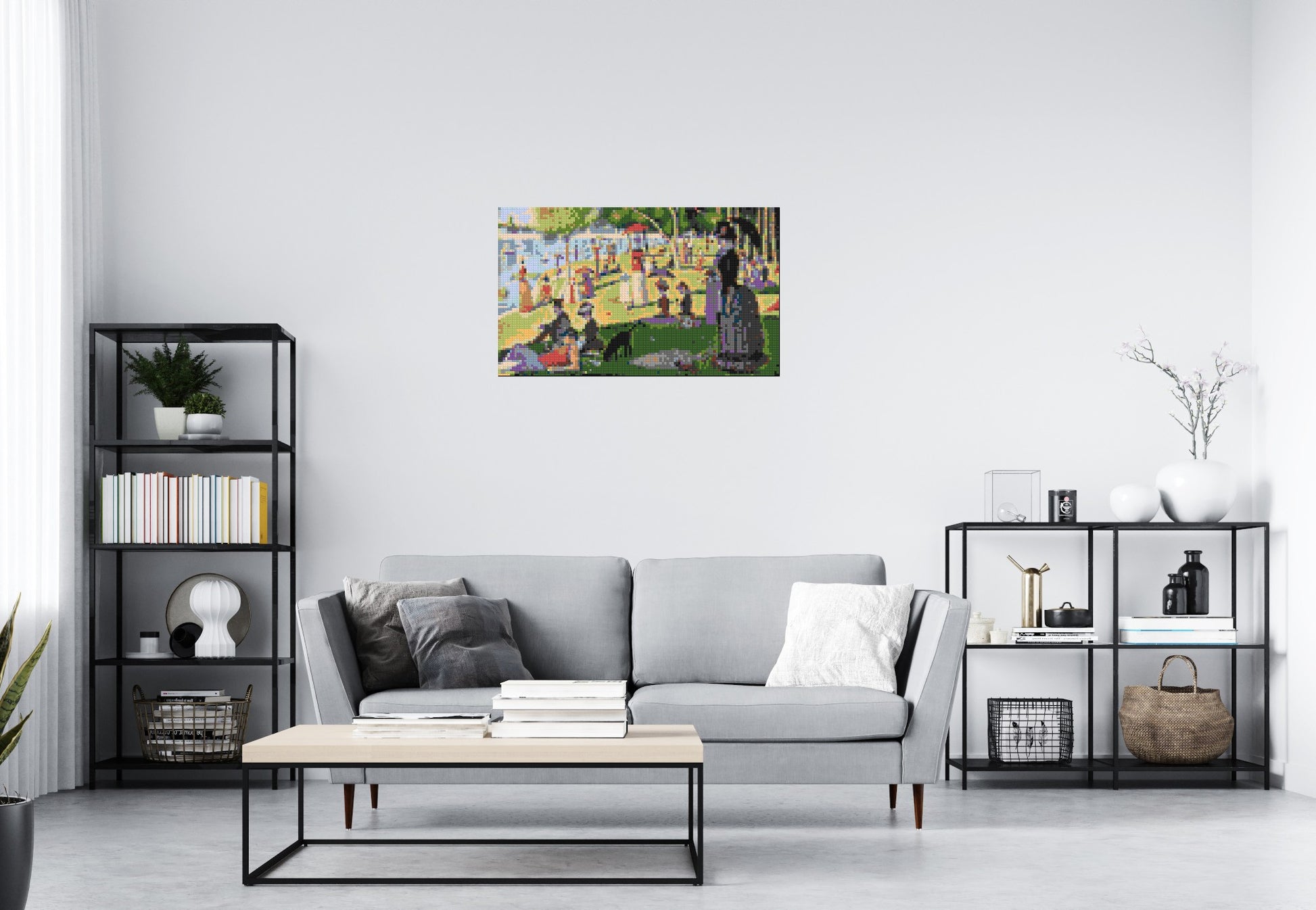 A Sunday Afternoon on the Island of La Grande Jatte By Georges Seurat - Brick Art Mosaic Kit 5x3 scene