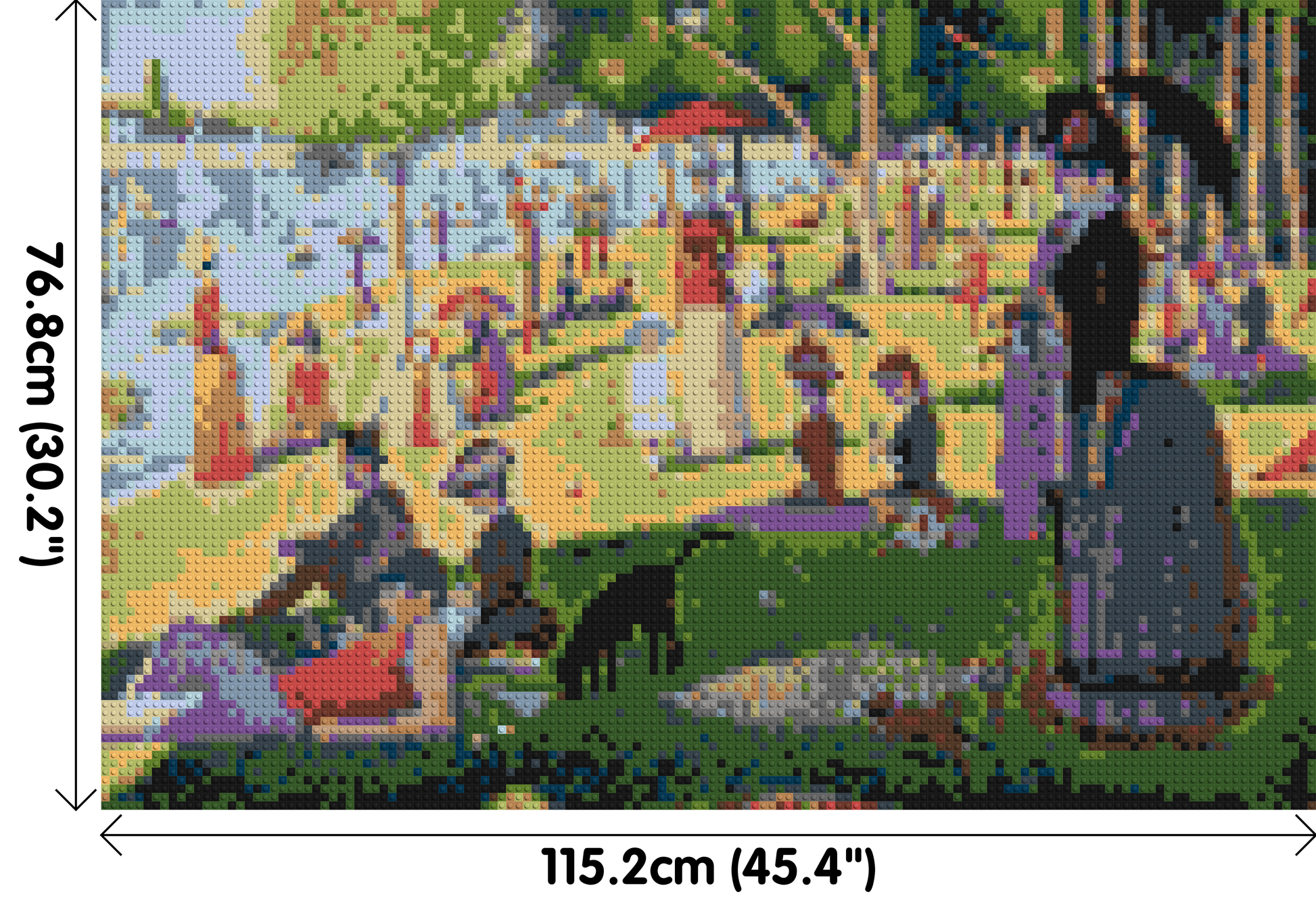 A Sunday Afternoon on the Island of La Grande Jatte By Georges Seurat - Brick Art Mosaic Kit 6x4 dimensions