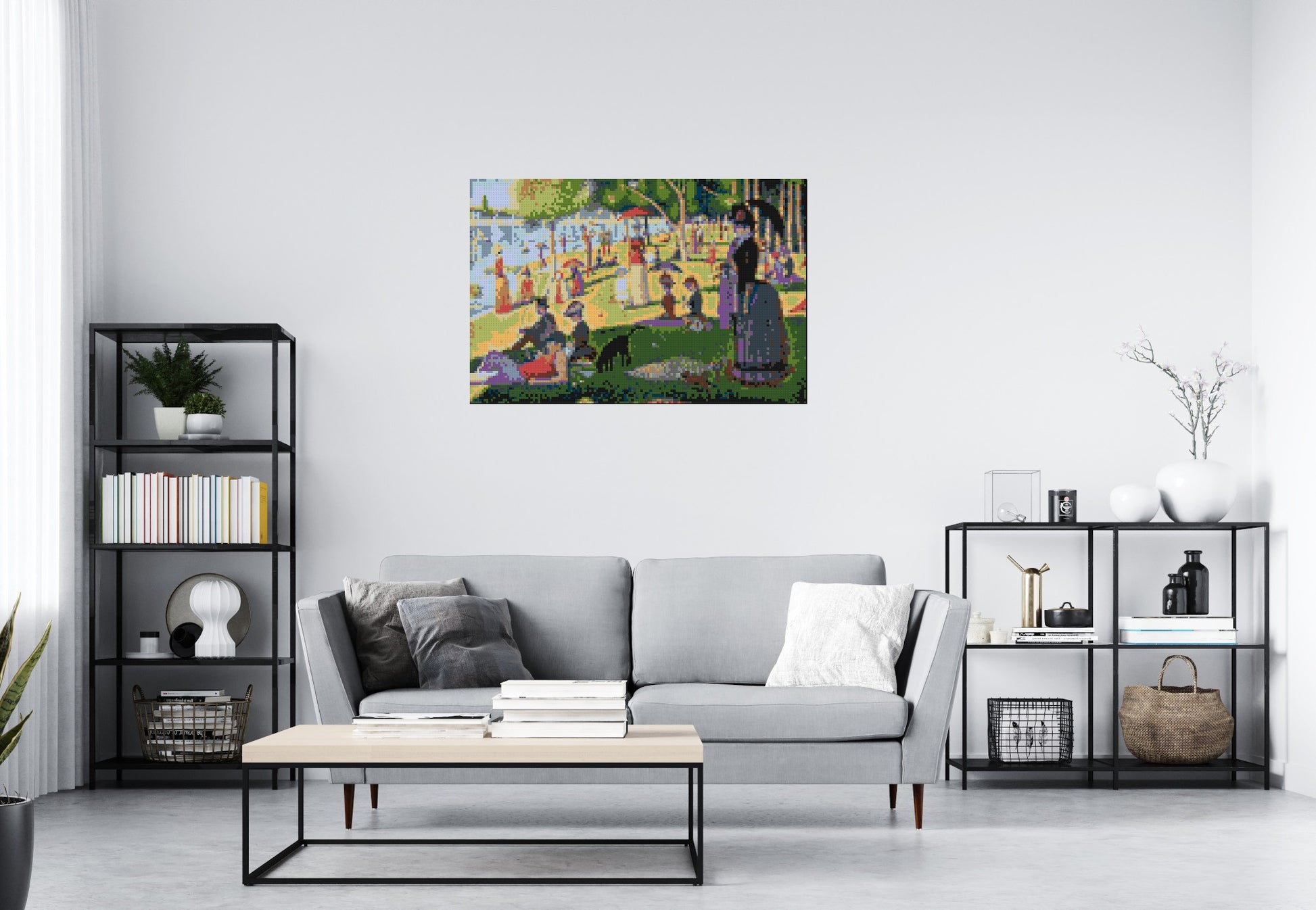 A Sunday Afternoon on the Island of La Grande Jatte By Georges Seurat - Brick Art Mosaic Kit 6x4 scene