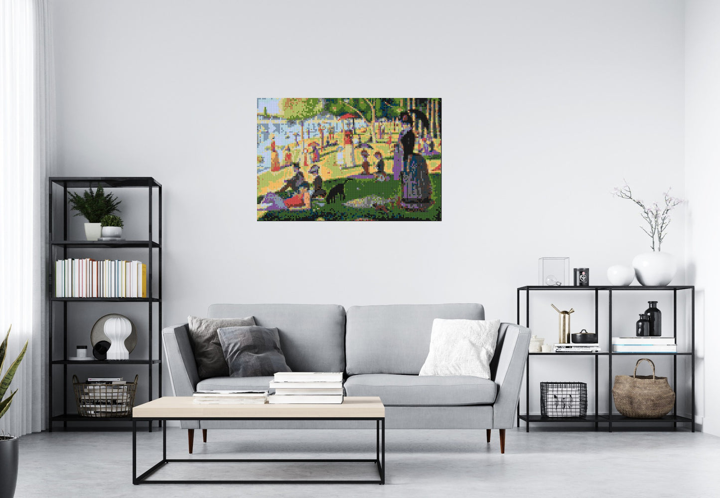 A Sunday Afternoon on the Island of La Grande Jatte By Georges Seurat - Brick Art Mosaic Kit 6x4 large