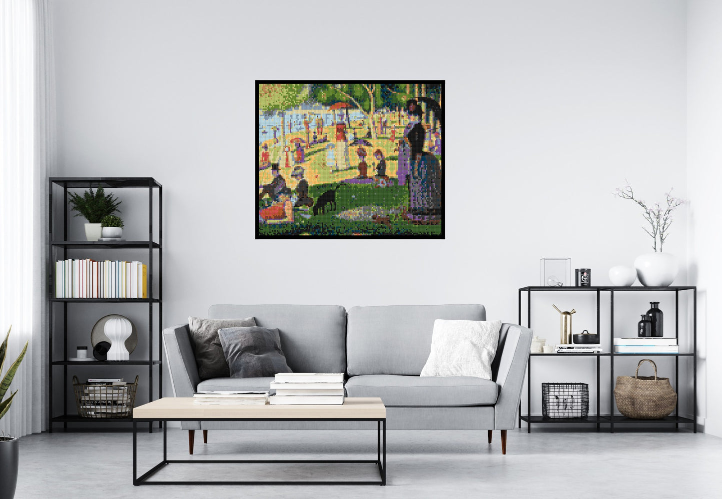 A Sunday Afternoon on the Island of La Grande Jatte By Georges Seurat - Brick Art Mosaic Kit 6x5 large