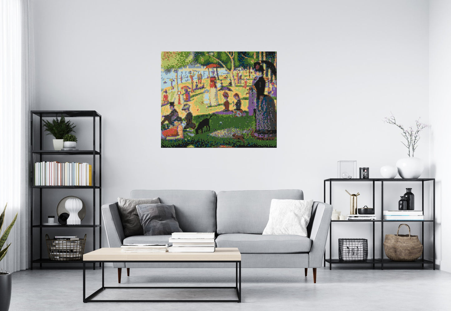 A Sunday Afternoon on the Island of La Grande Jatte By Georges Seurat - Brick Art Mosaic Kit 6x5 large