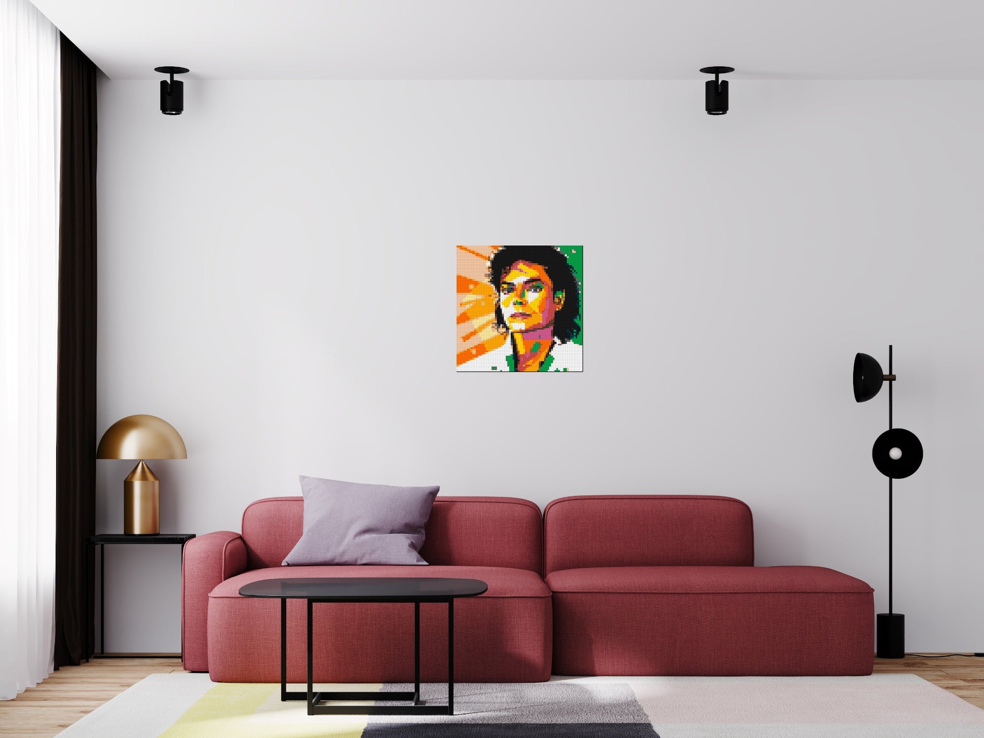 Michael Jackson - Brick Art Mosaic Kit 3x3 scene