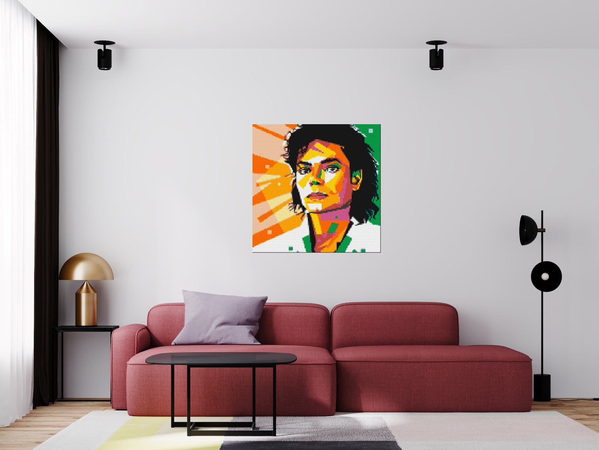 Michael Jackson - Brick Art Mosaic Kit 5x5 scene