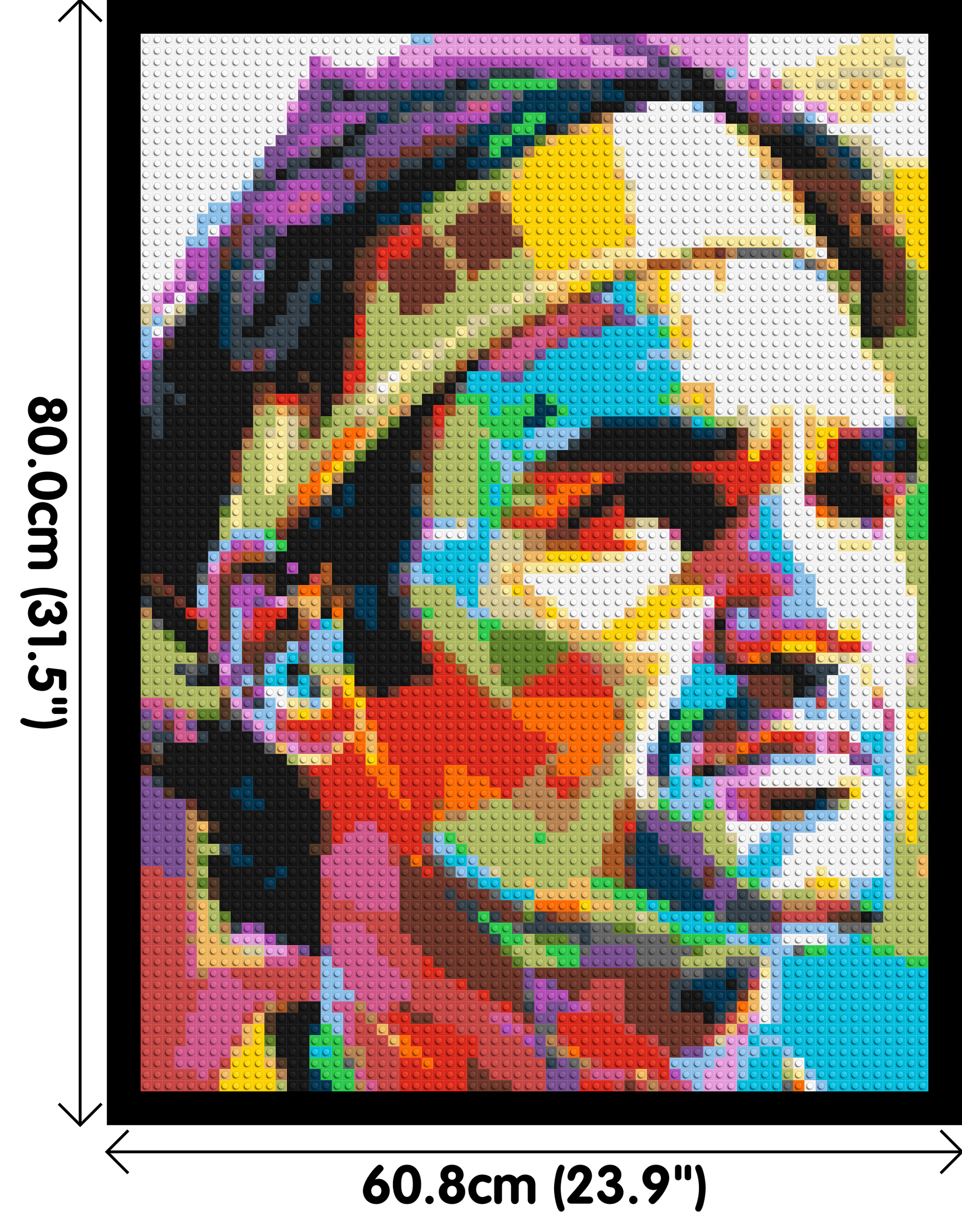 Roger Federer - Brick Art Mosaic Kit 3x4 dimensions with frame