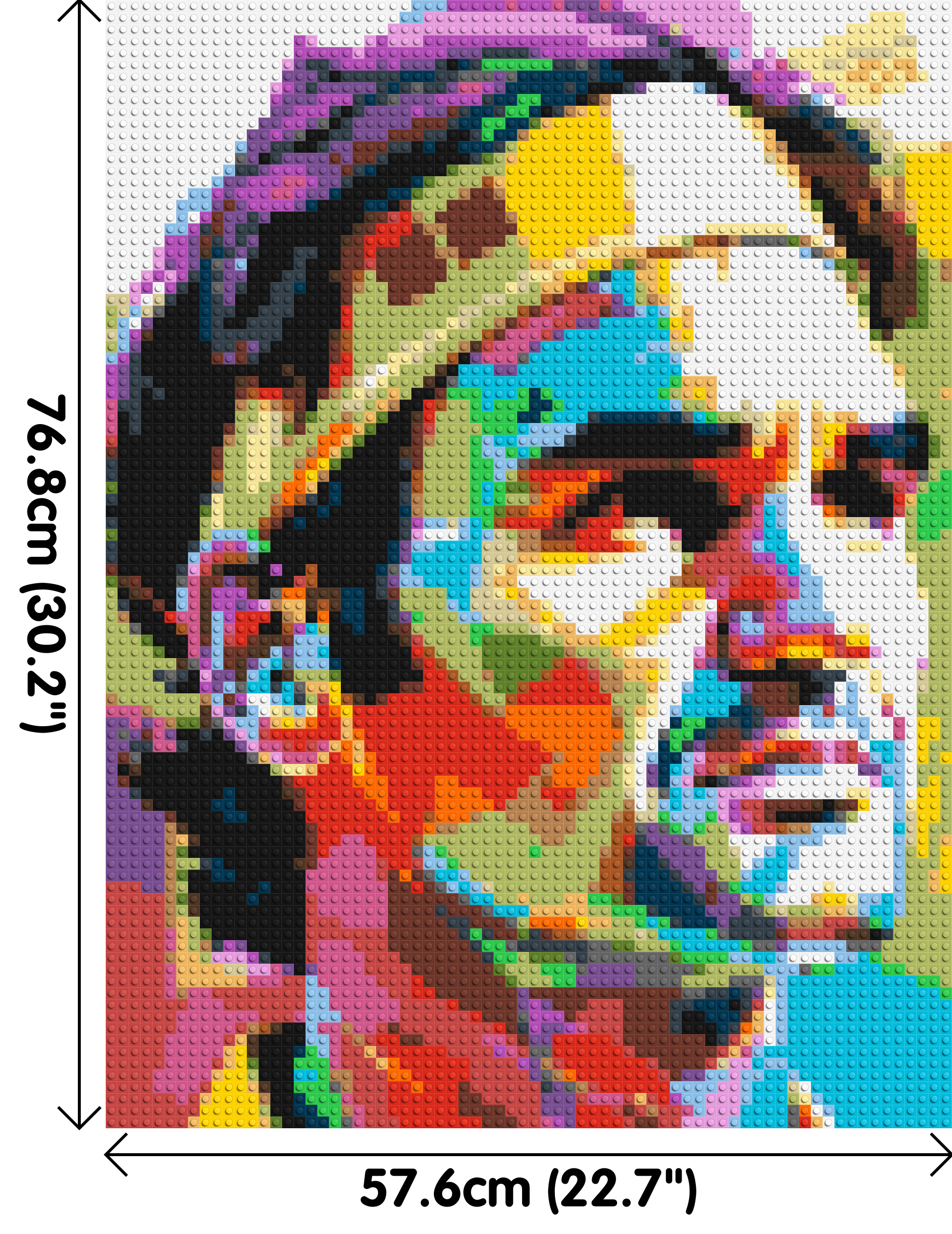 Roger Federer - Brick Art Mosaic Kit 3x4 dimensions