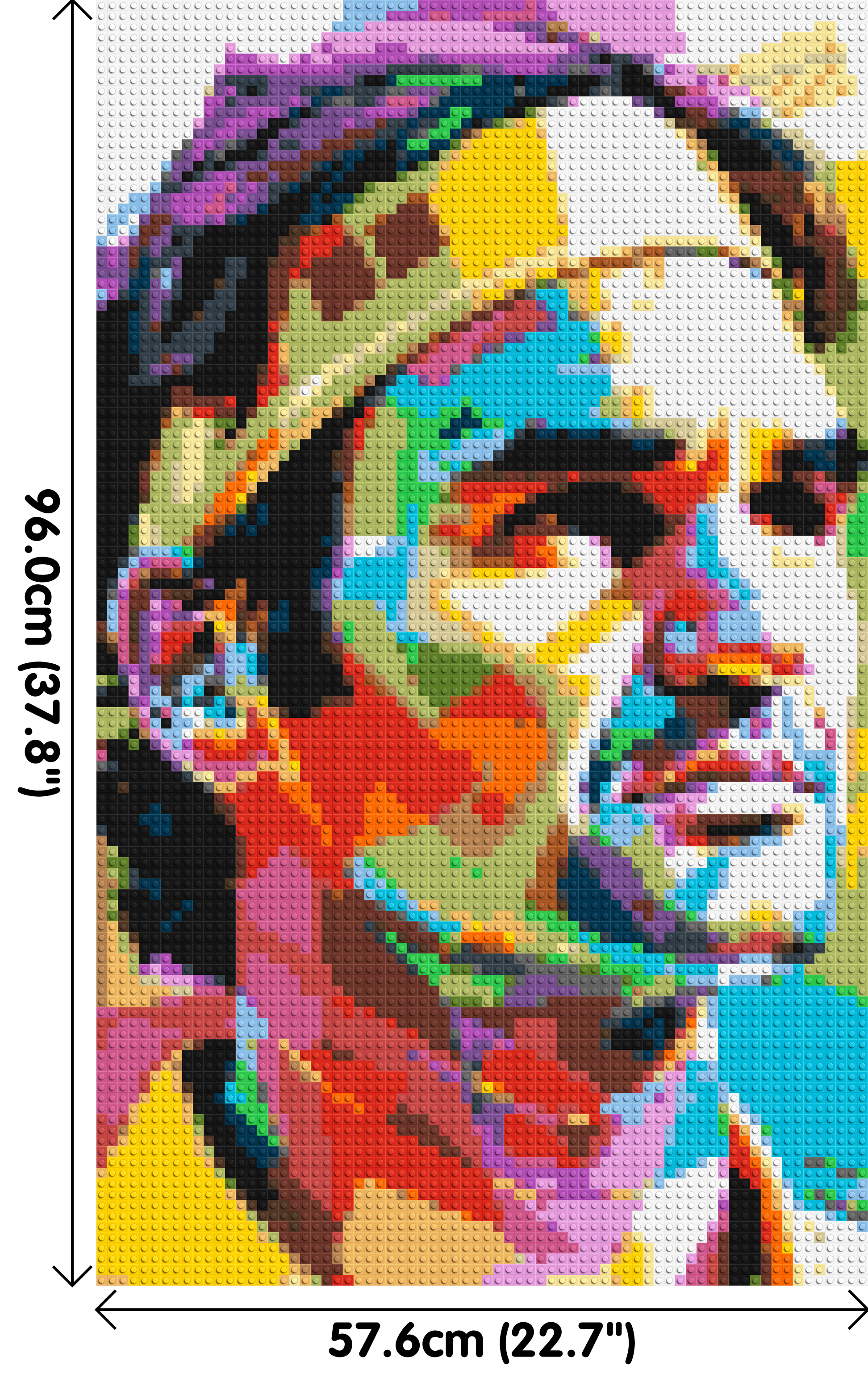 Roger Federer - Brick Art Mosaic Kit 3x5 dimensions