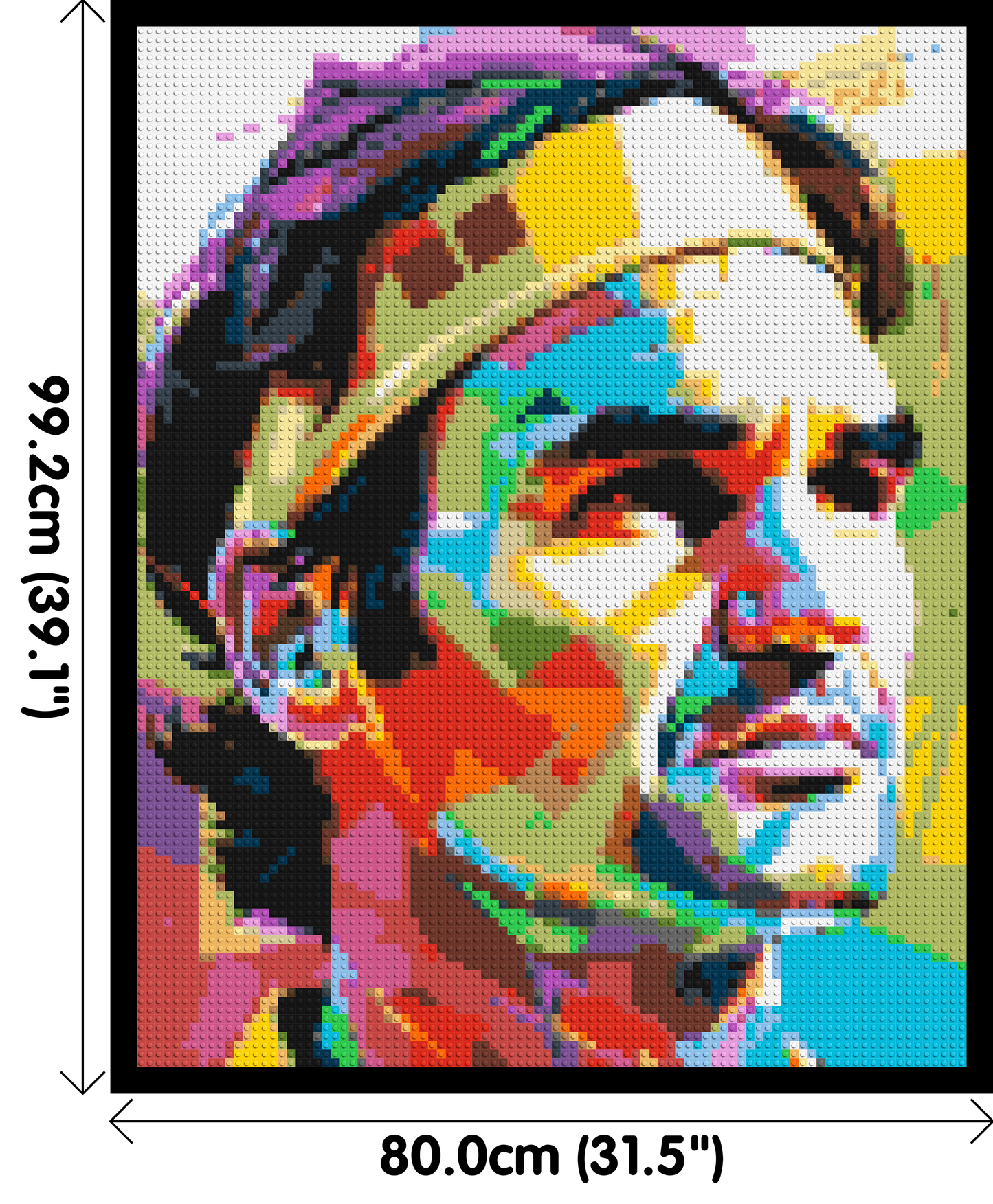 Roger Federer - Brick Art Mosaic Kit 4x5 large