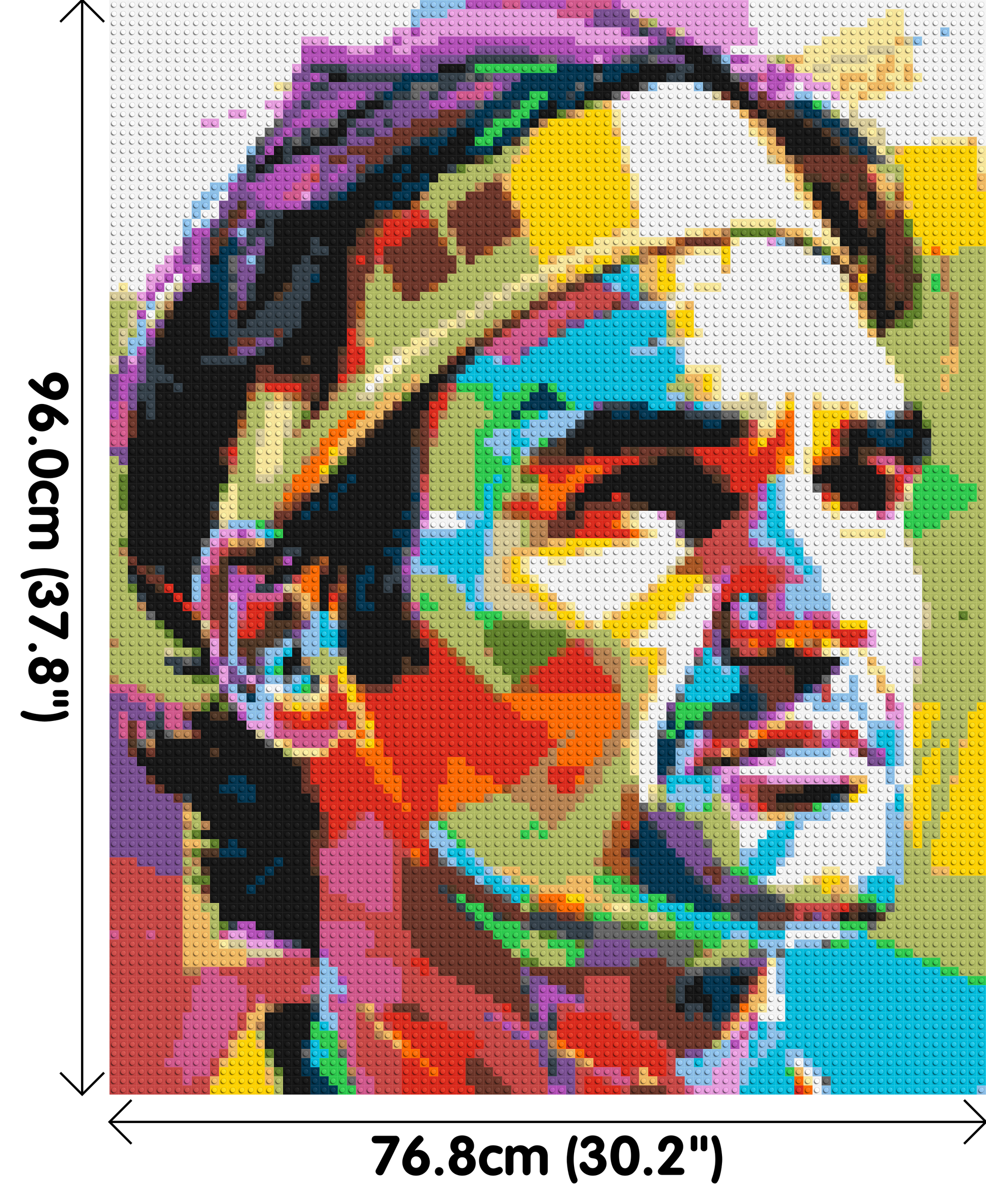 Roger Federer - Brick Art Mosaic Kit 4x5 dimensions