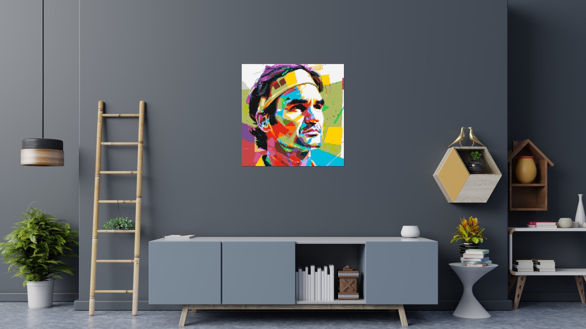 Roger Federer - Brick Art Mosaic Kit 5x5 scene