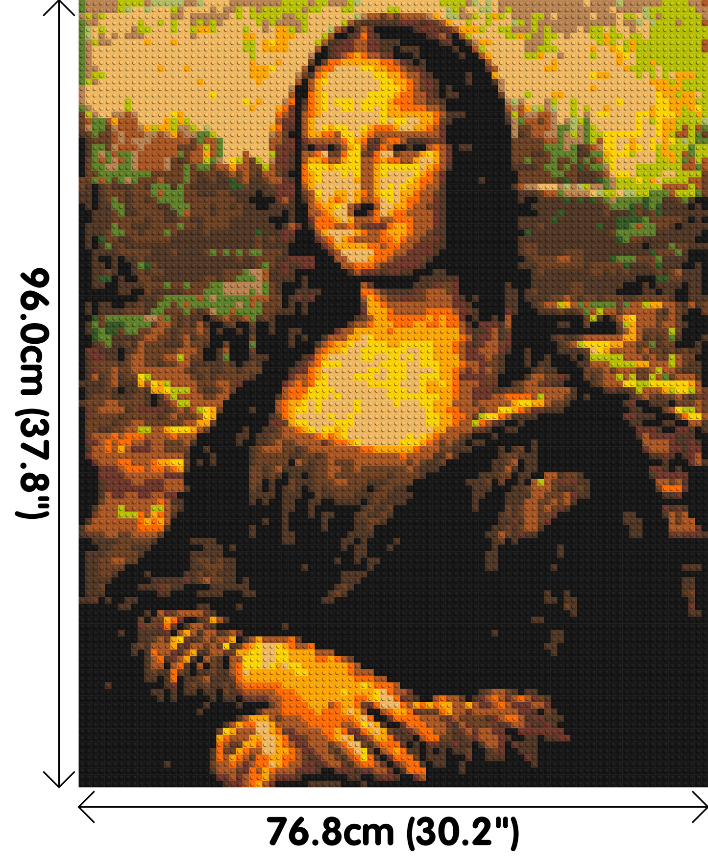 The Mona Lisa by Leonardo Da Vinci - Brick Art Mosaic Kit 4x5 large