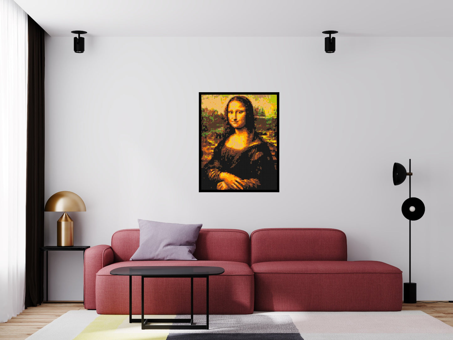 The Mona Lisa by Leonardo Da Vinci - Brick Art Mosaic Kit 4x5 large