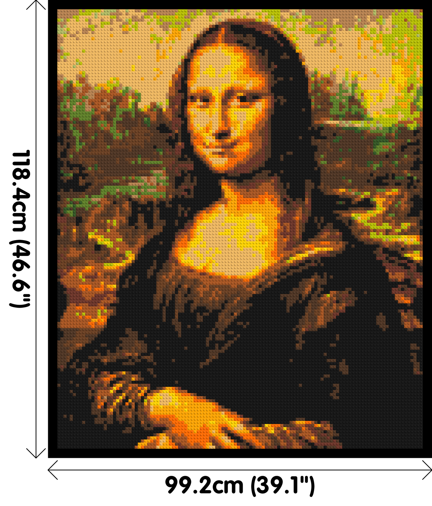 The Mona Lisa by Leonardo Da Vinci - Brick Art Mosaic Kit 5x6 large